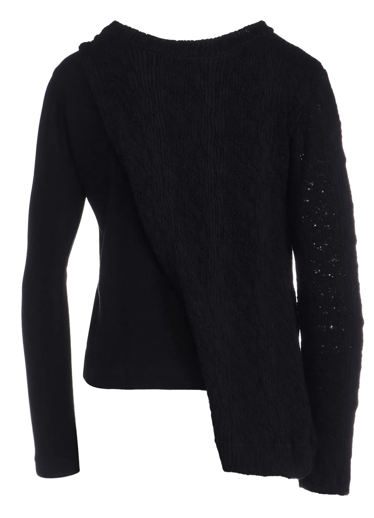 RANDOM RIB FRINGE ROUND NECK T sold by Yohji Yamamoto product image thumbnail 3