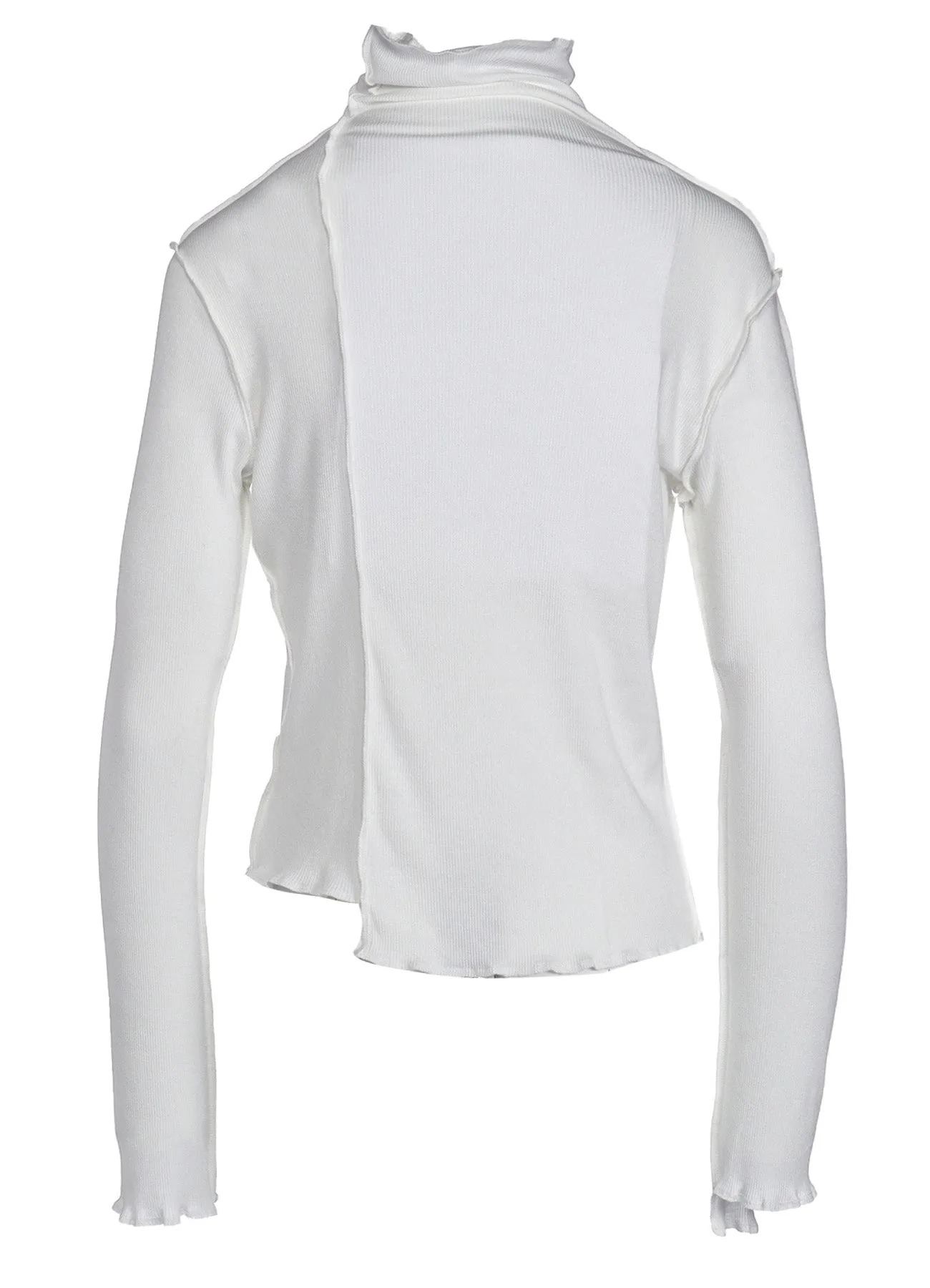 C/Ry RIB PATCHWORK HIGH NECK LONG SLEEVE T sold by Yohji Yamamoto product image thumbnail 4