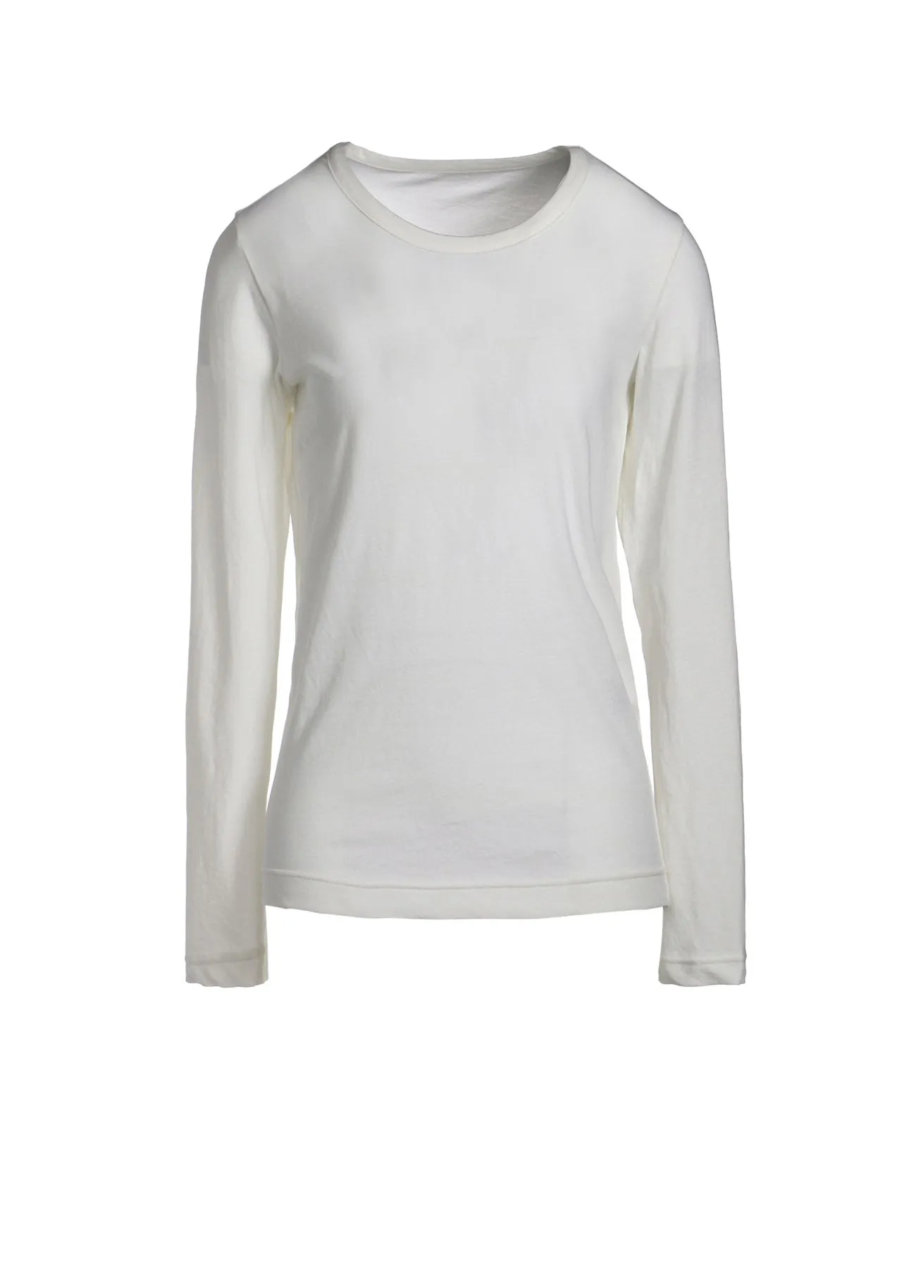 40/-HARD TWIST JERSEY ROUND NECK LONG SLEEVE T sold by Yohji Yamamoto