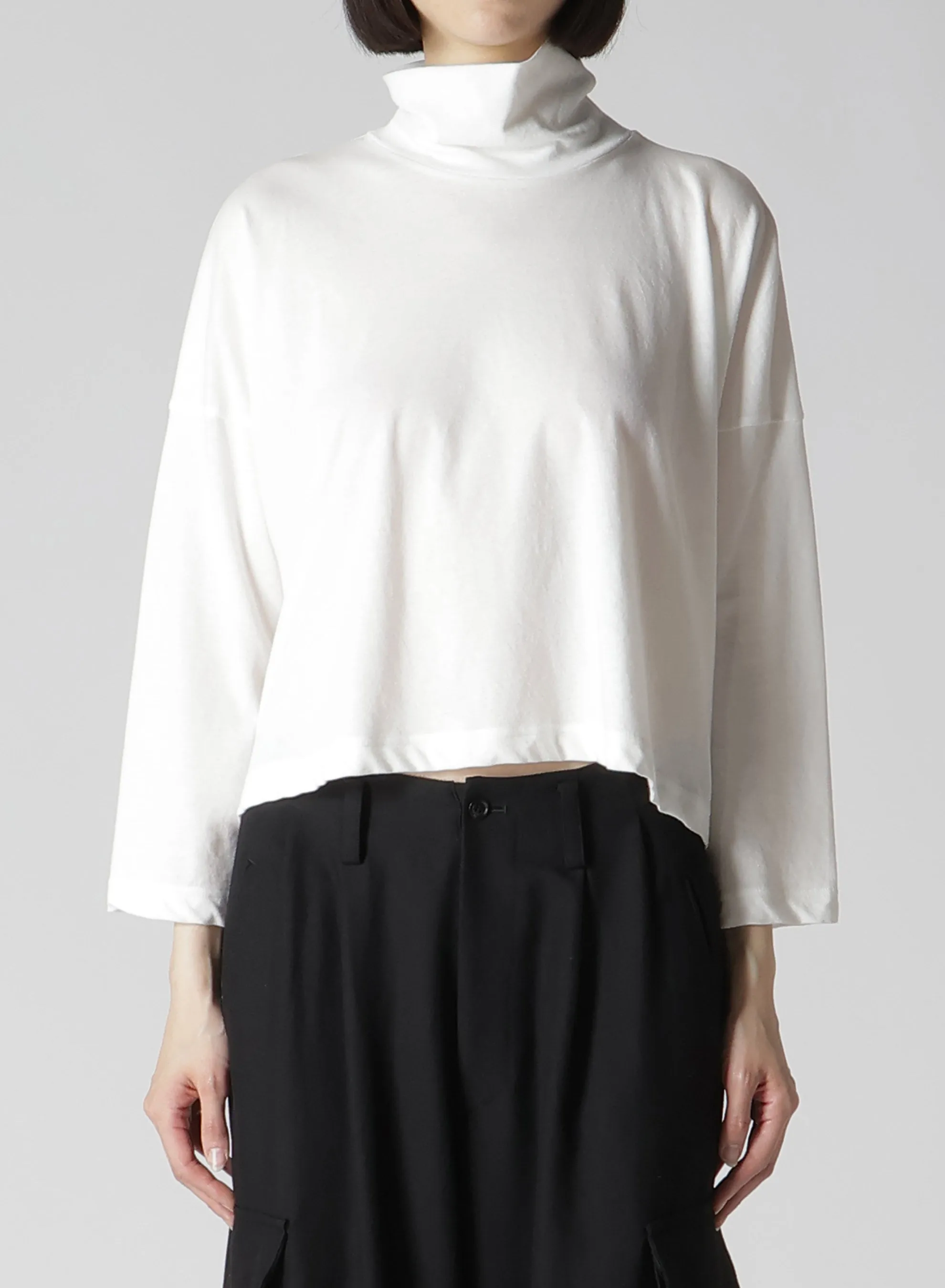 40/-HARD TWIST JERSEY SHORT HIGH NECK T sold by Yohji Yamamoto product image thumbnail 4