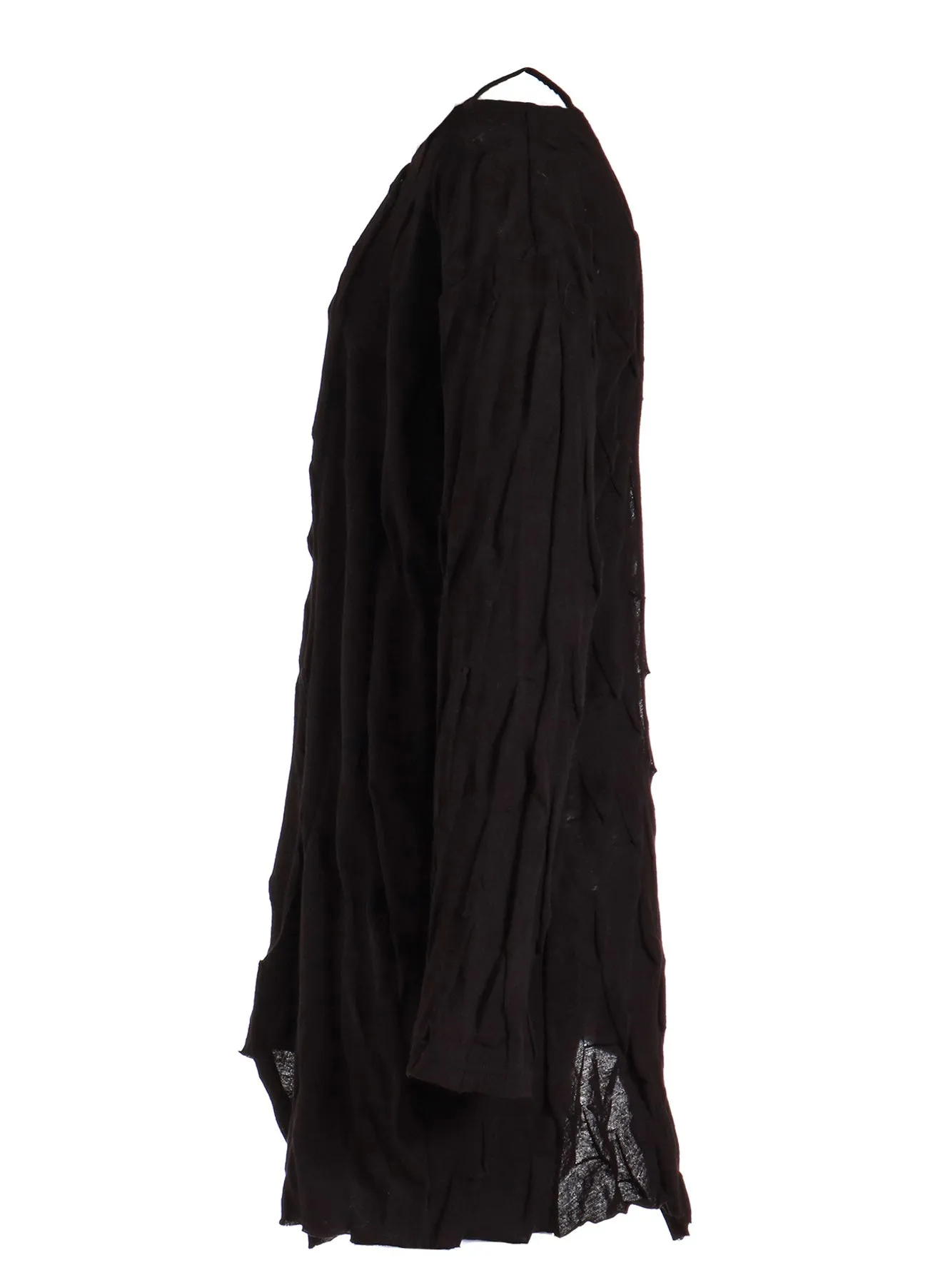 GEOMETRY LINKS STITCH STRIPED ASYMMETRIC LONG SLEEVE T B sold by Yohji Yamamoto product image thumbnail 3