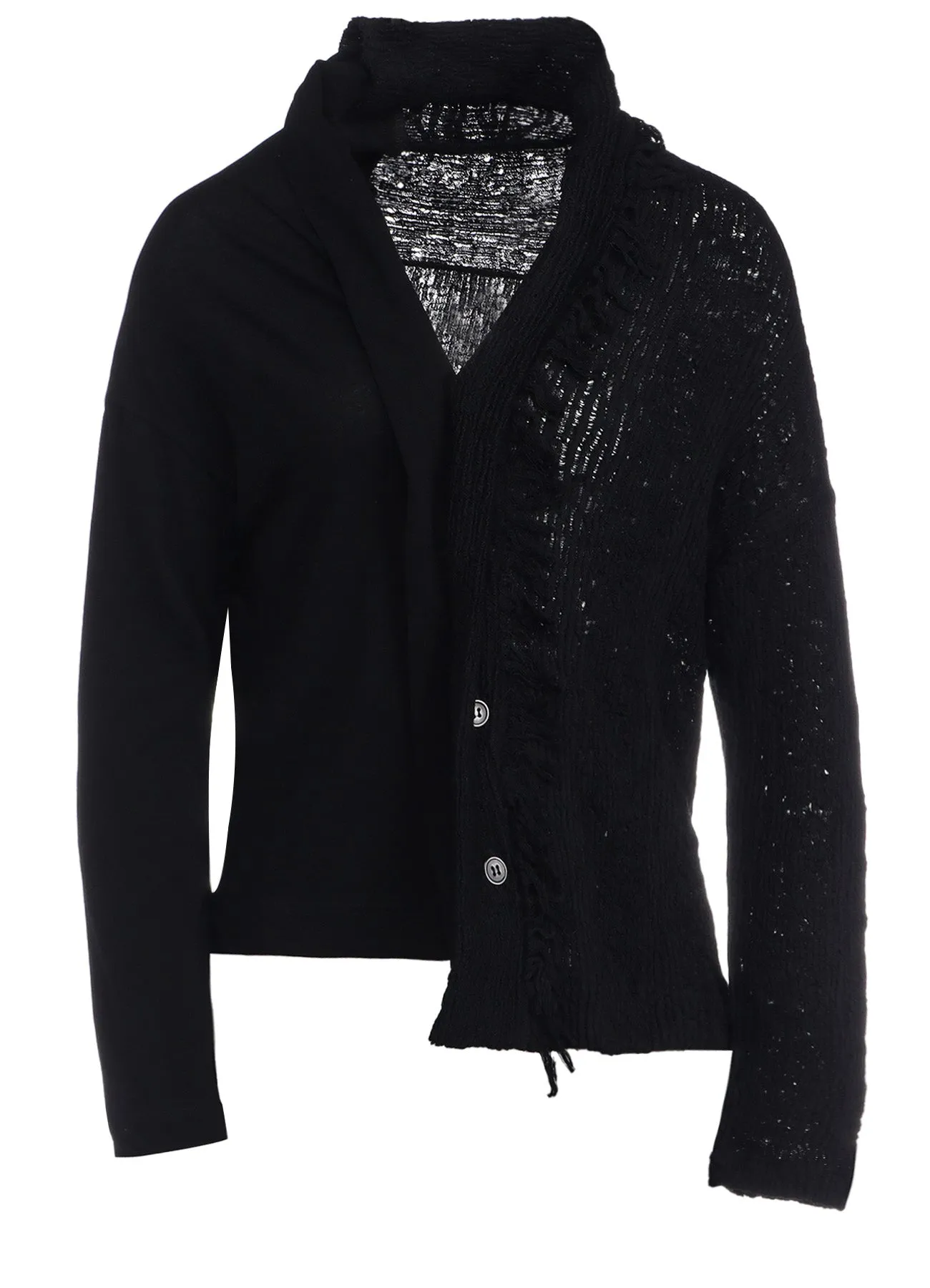 RANDOM RIB FRINGE PANEL CARDIGAN sold by Yohji Yamamoto product image thumbnail 2