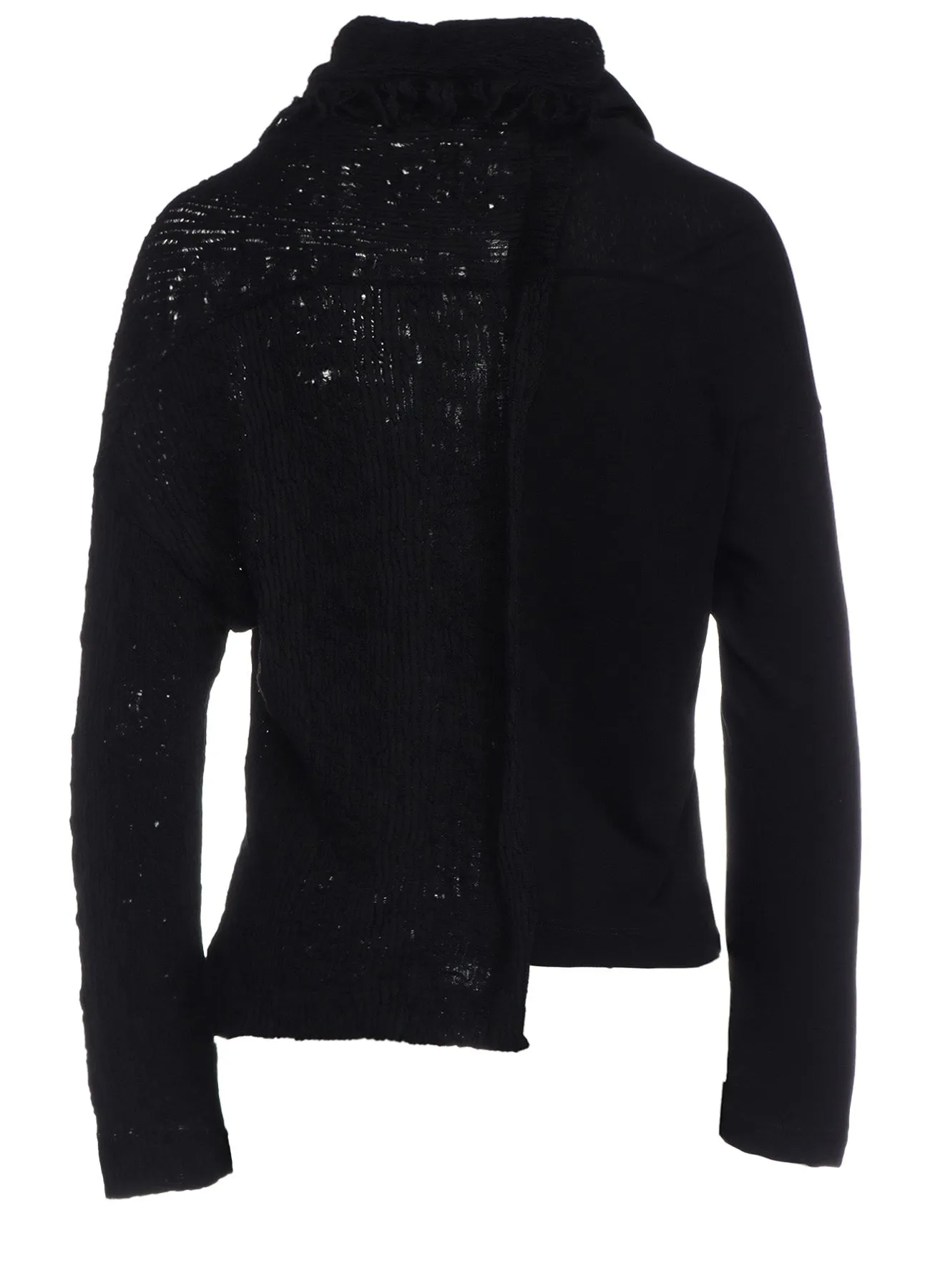 RANDOM RIB FRINGE PANEL CARDIGAN sold by Yohji Yamamoto product image thumbnail 3