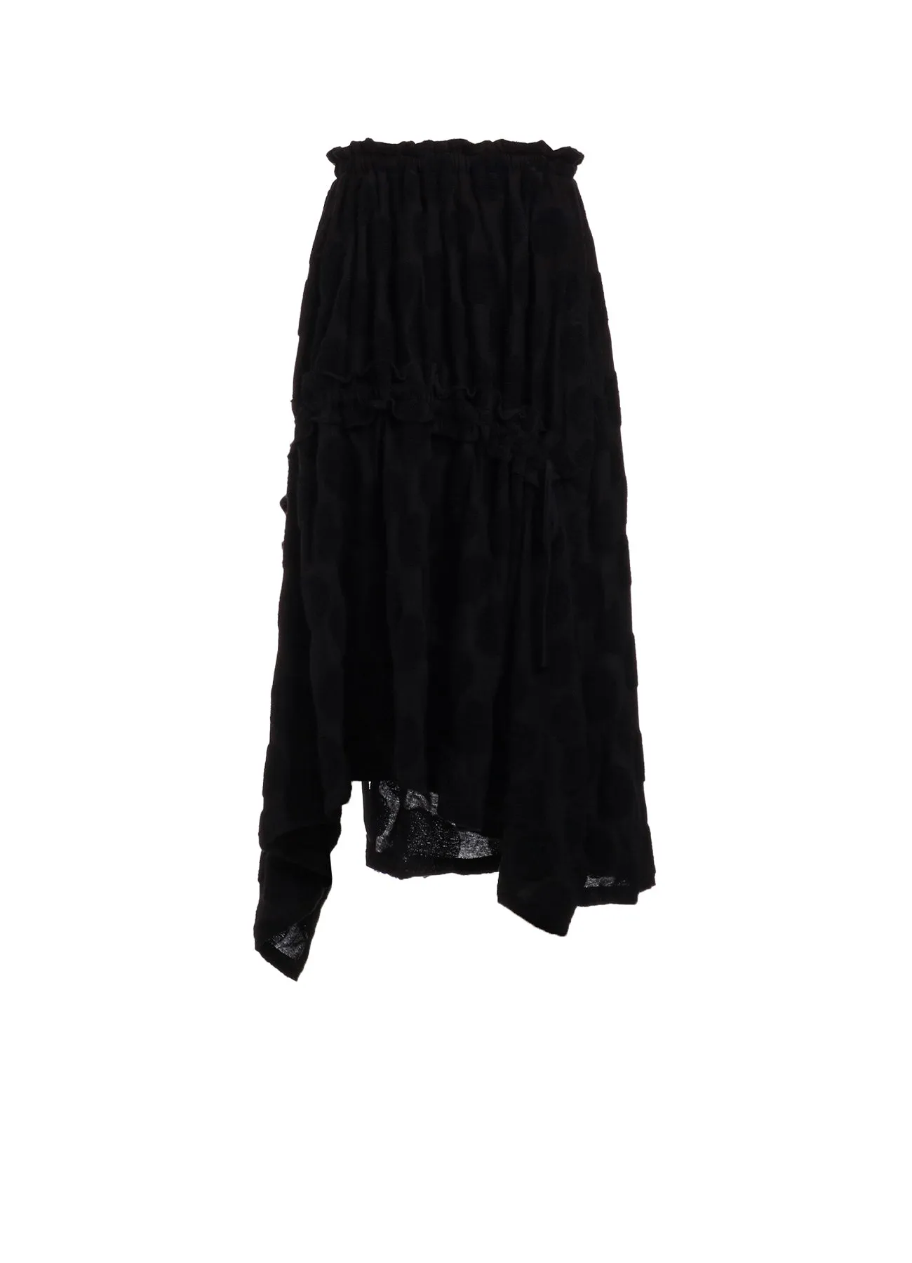 POLKA DOT PILE JQ SHIRRING SKIRT sold by Yohji Yamamoto