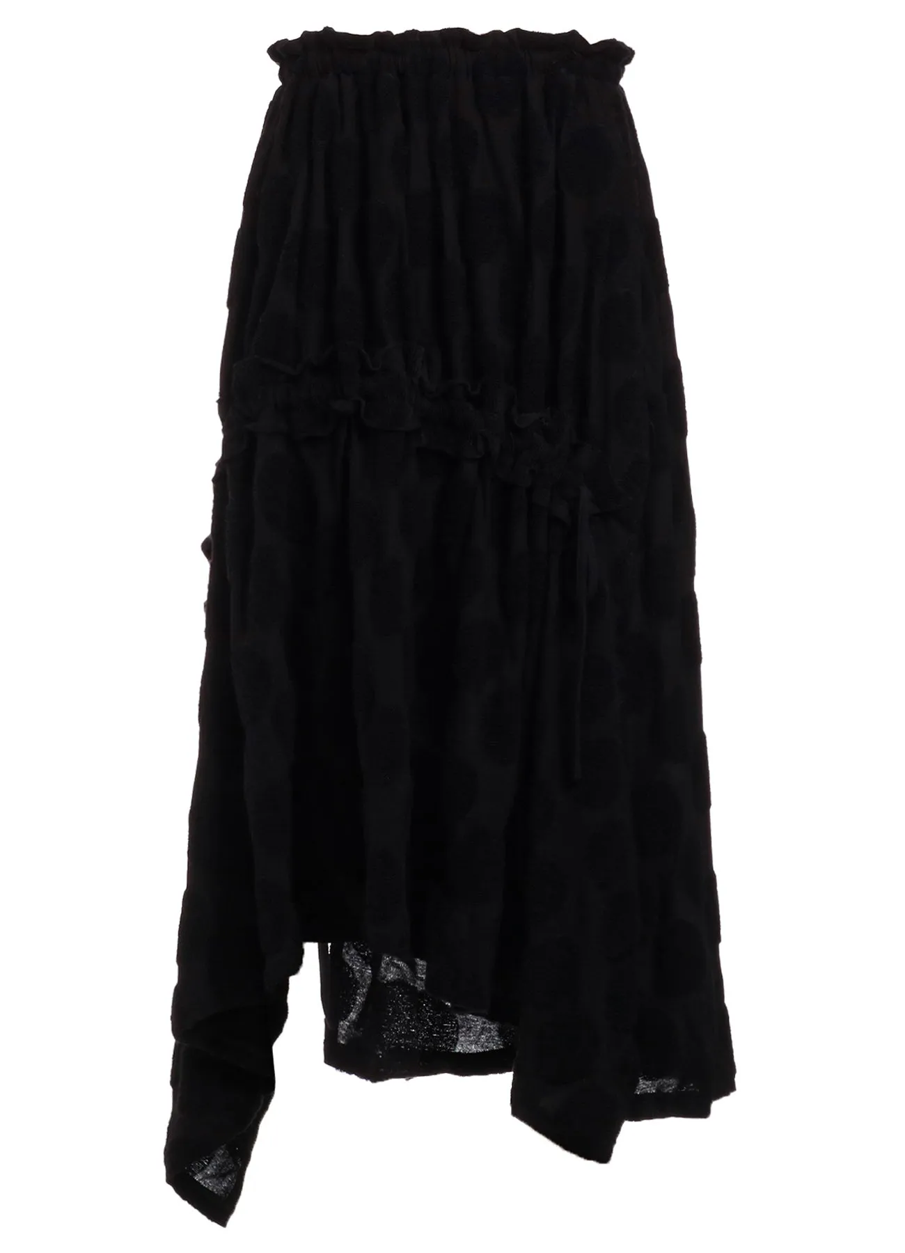 POLKA DOT PILE JQ SHIRRING SKIRT sold by Yohji Yamamoto product image thumbnail 2