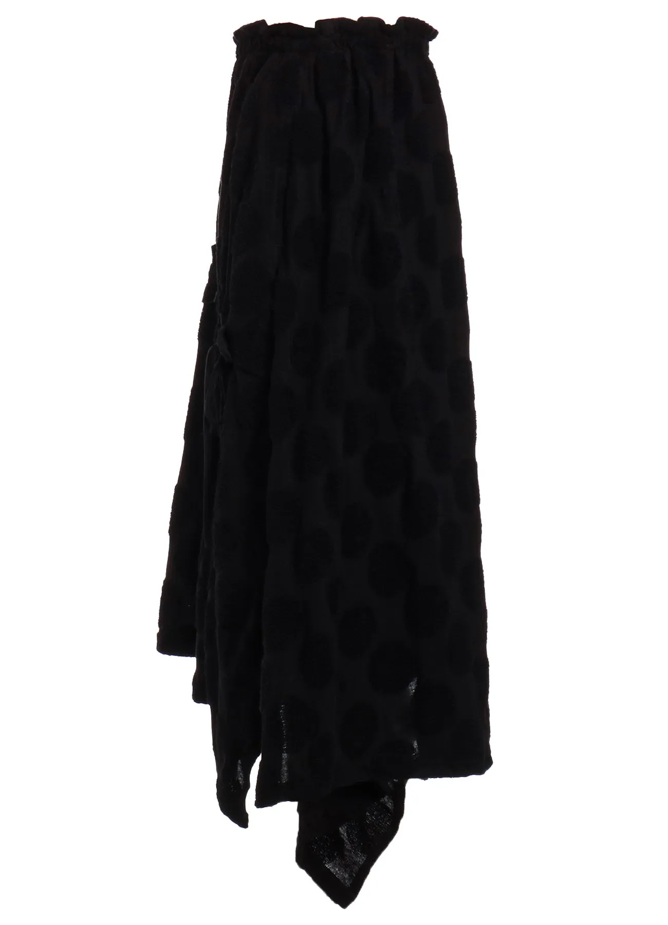 POLKA DOT PILE JQ SHIRRING SKIRT sold by Yohji Yamamoto product image thumbnail 3