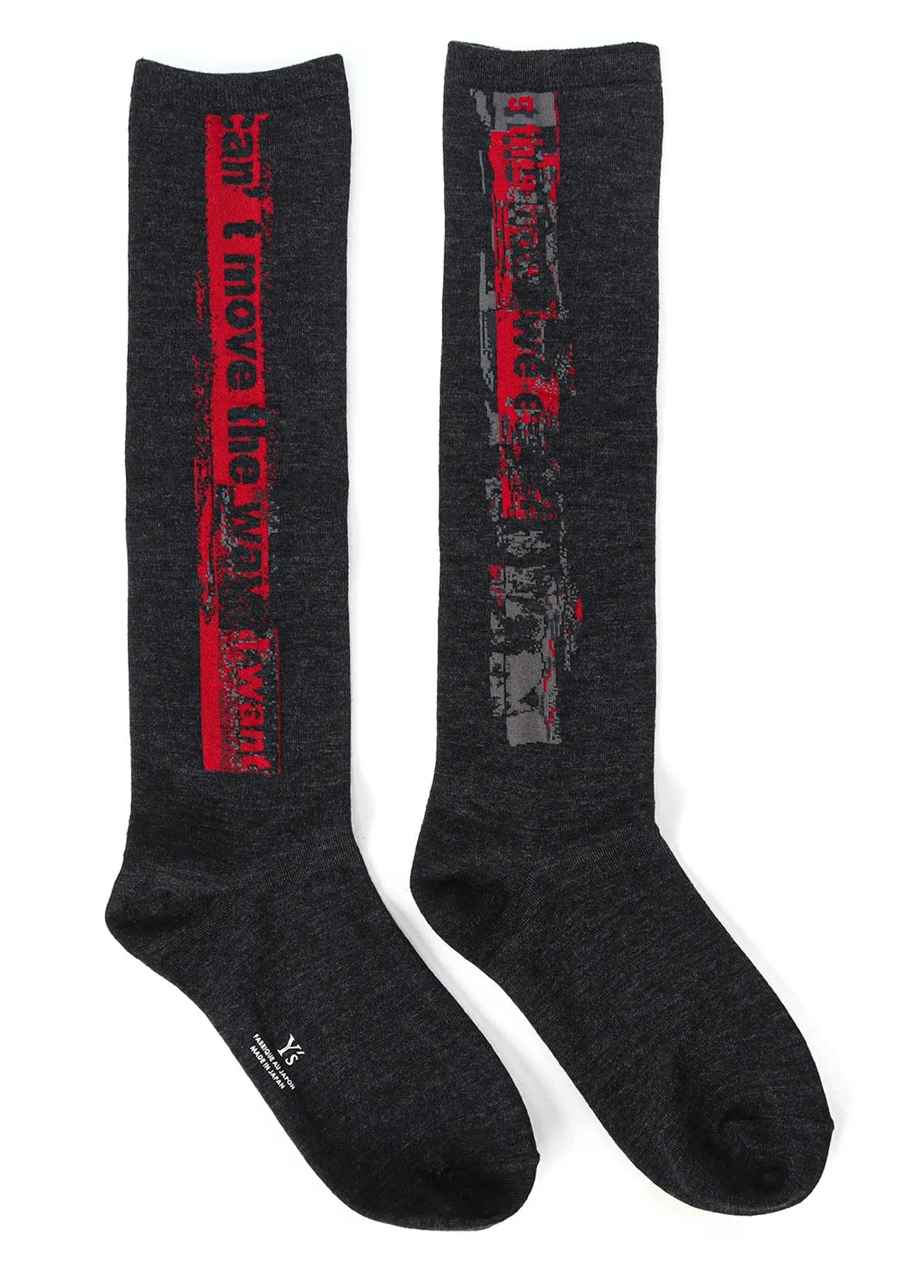 MESSAGE DESIGN JQ HIGH SOCKS sold by Yohji Yamamoto product image thumbnail 3