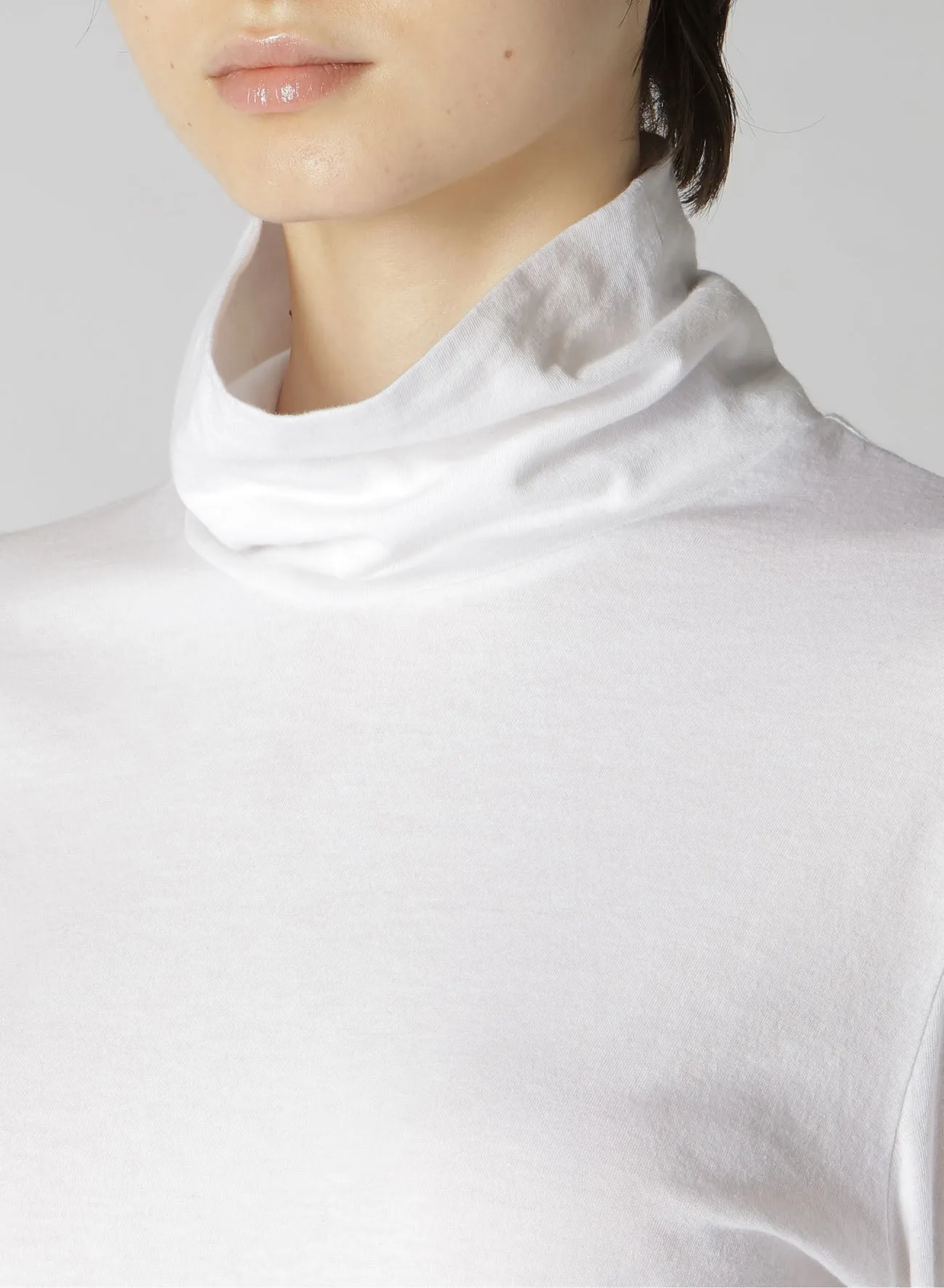 40/-SOFT JERSEY HIGH NECK LONG SLEEVE T sold by Yohji Yamamoto product image thumbnail 5