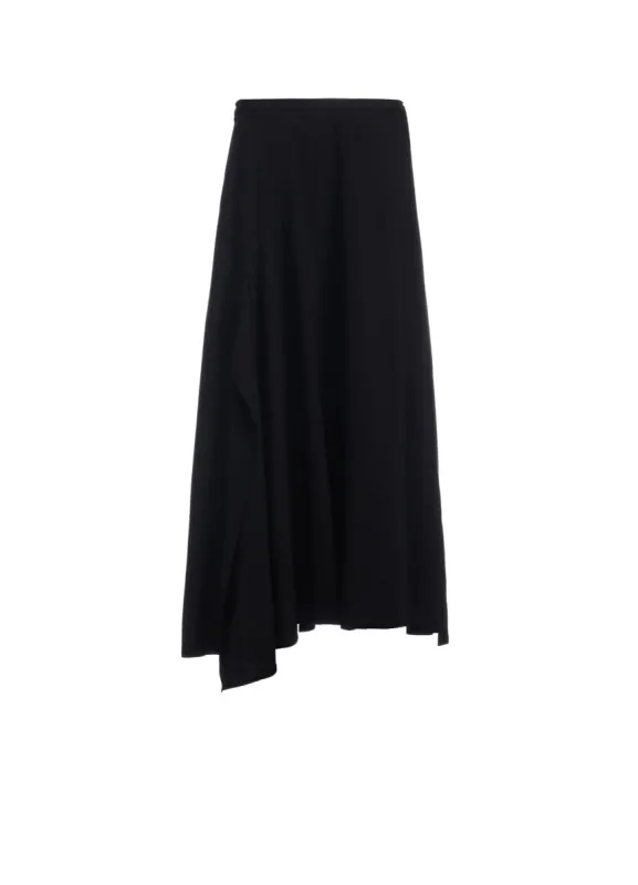 HARD TWISTED GABARDINE RIGHT SIDE SLIT FLARE SKIRT sold by Yohji Yamamoto