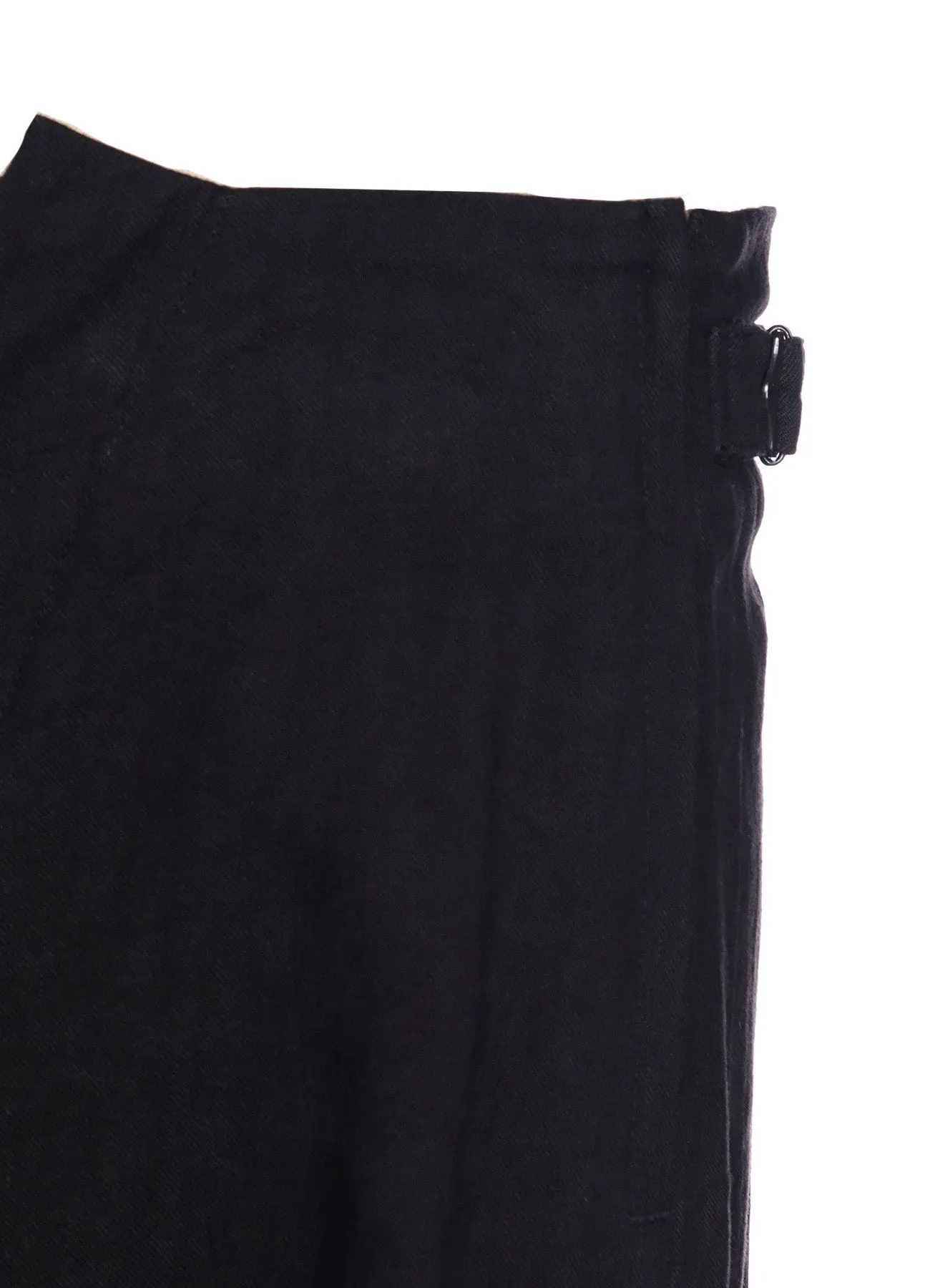 TWILL GARMENT WASH LEFT SIDE PATCH SKIRT PANTS sold by Yohji Yamamoto product image thumbnail 5