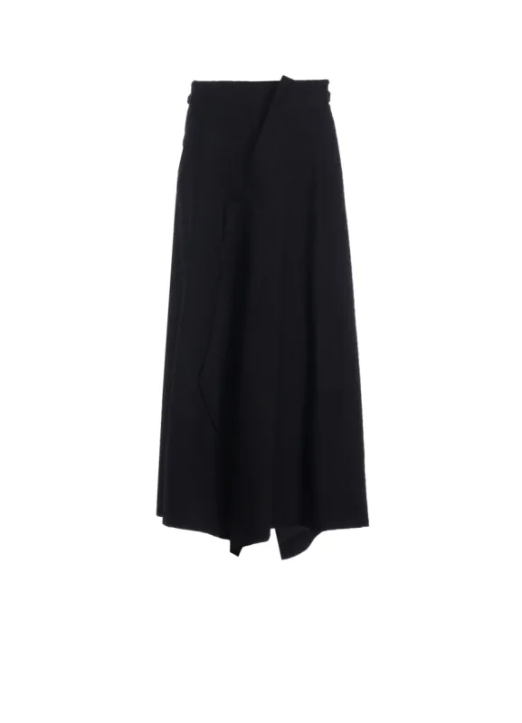 TWILL GARMENT WASH LEFT SIDE PATCH SKIRT PANTS sold by Yohji Yamamoto