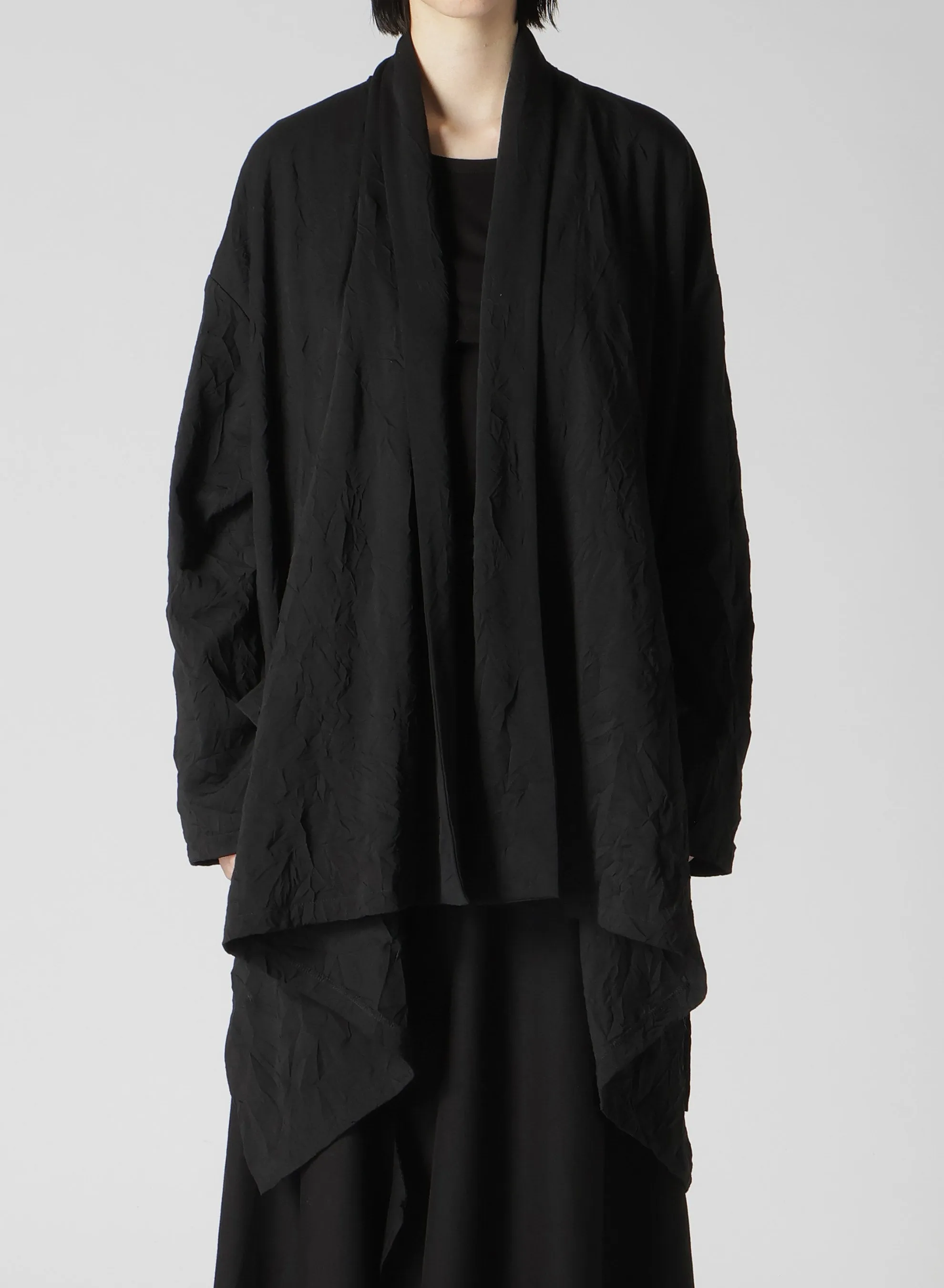 80/-C/Pe PONTE FRONT DRAPE CARDIGAN sold by Yohji Yamamoto product image thumbnail 4