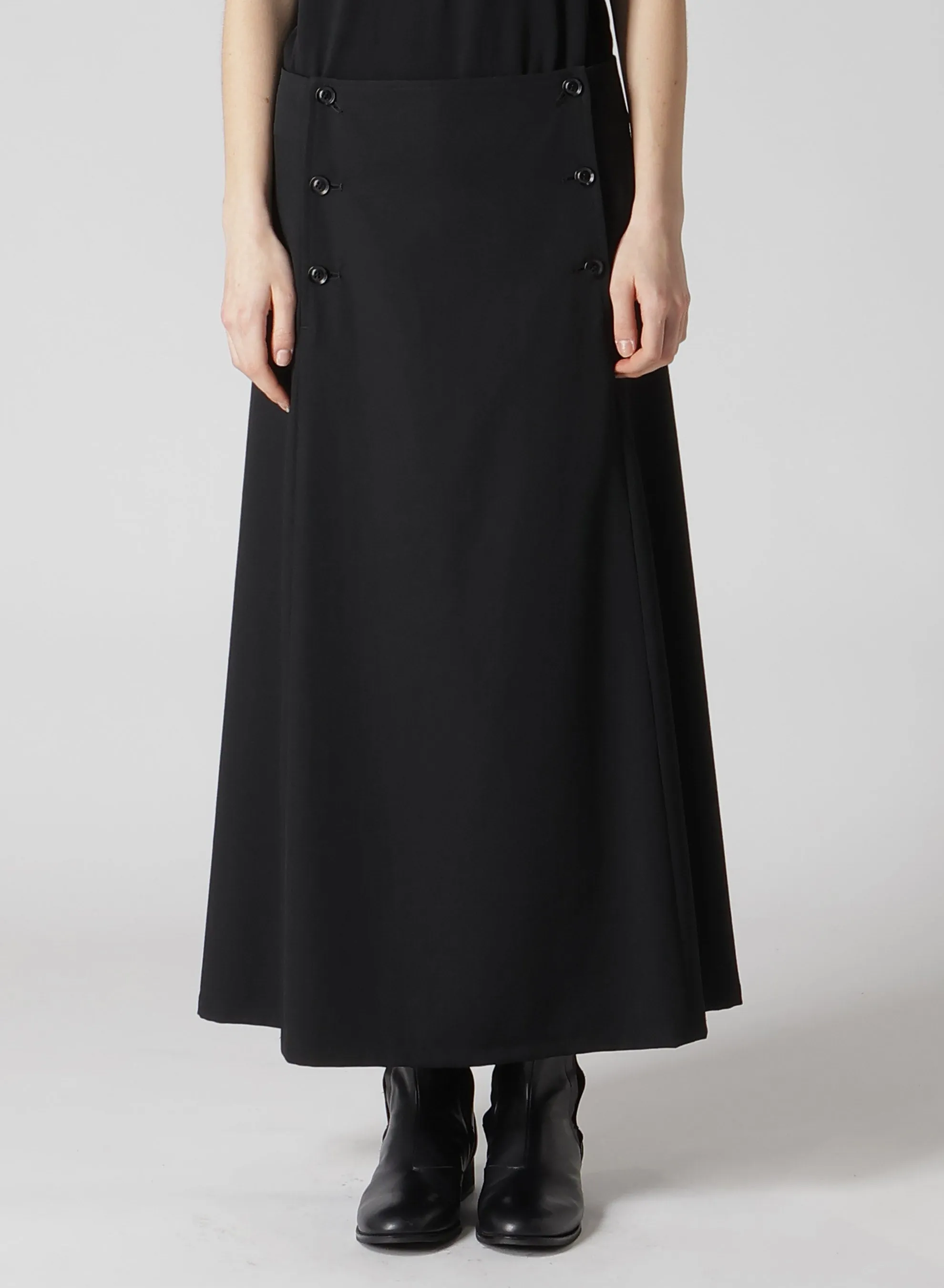 WOOL GABARDINE BACK LACE UP SAILOR SKIRT sold by Yohji Yamamoto product image thumbnail 4