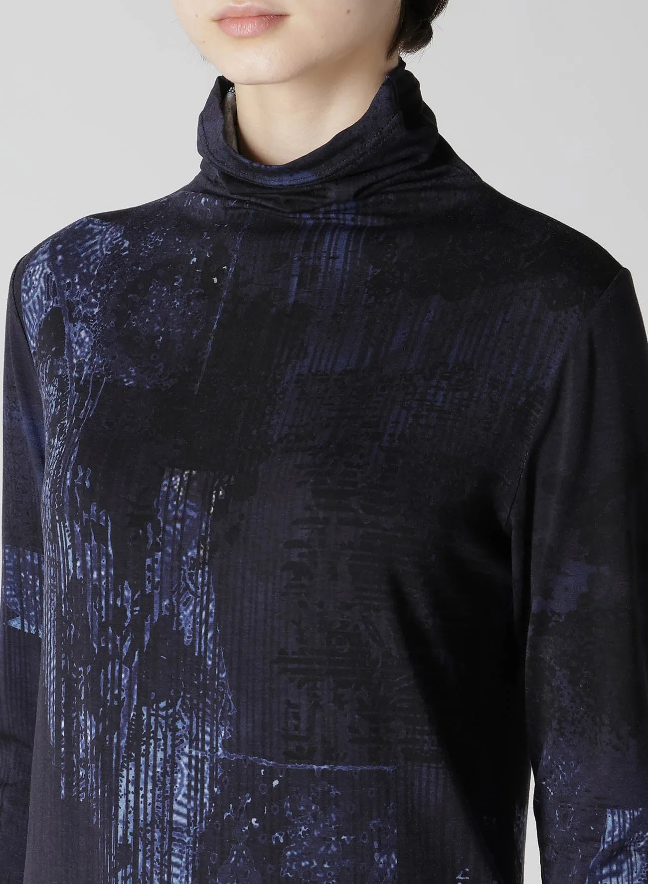 40/-RY JERSEY LACE DESIGN P HIGH NECK LONG SLEEVE T sold by Yohji Yamamoto product image thumbnail 5
