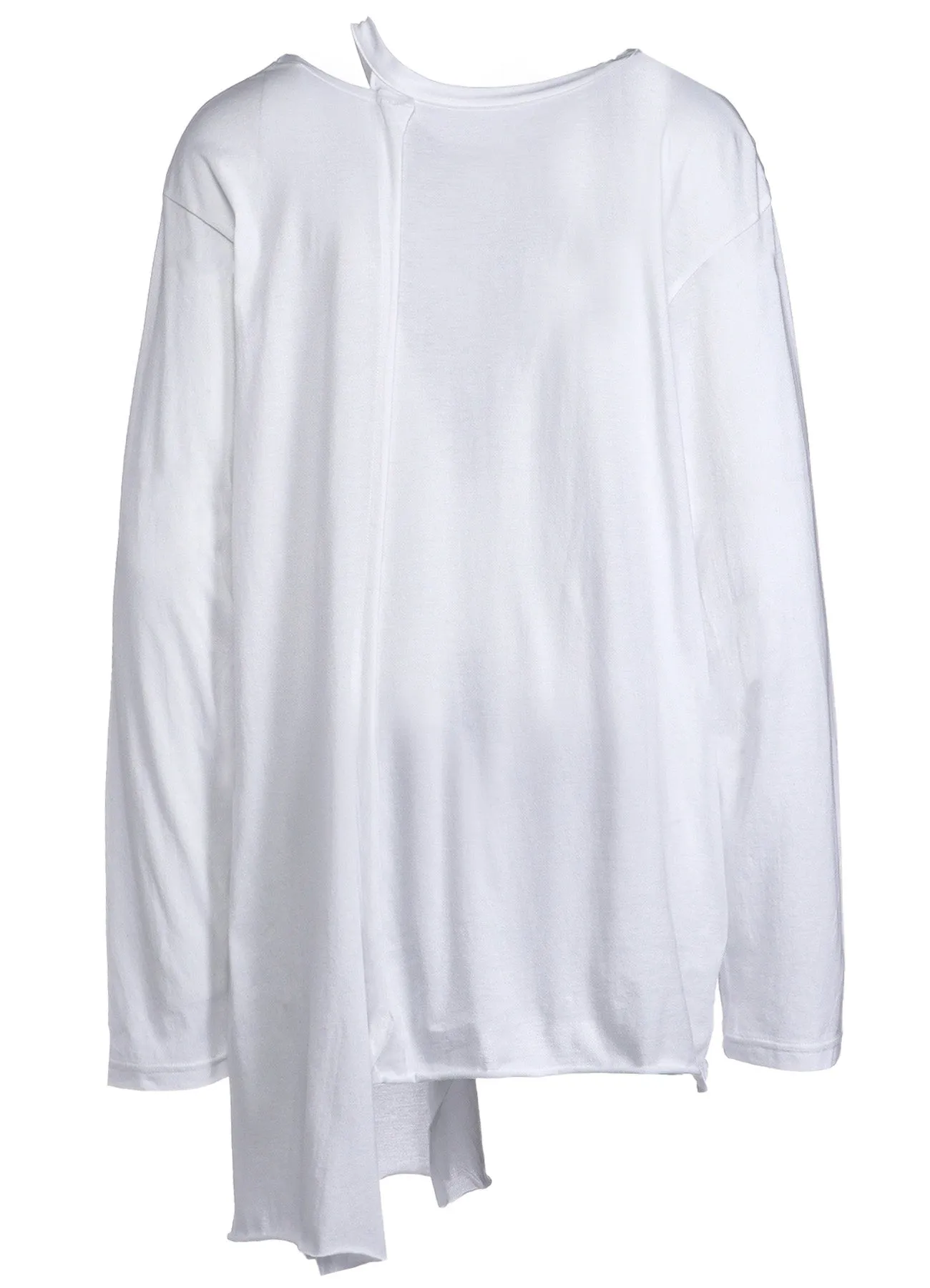 40/-SOFT JERSEY LEFT ASYMMETRIC LONG SLEEVE T sold by Yohji Yamamoto product image thumbnail 4