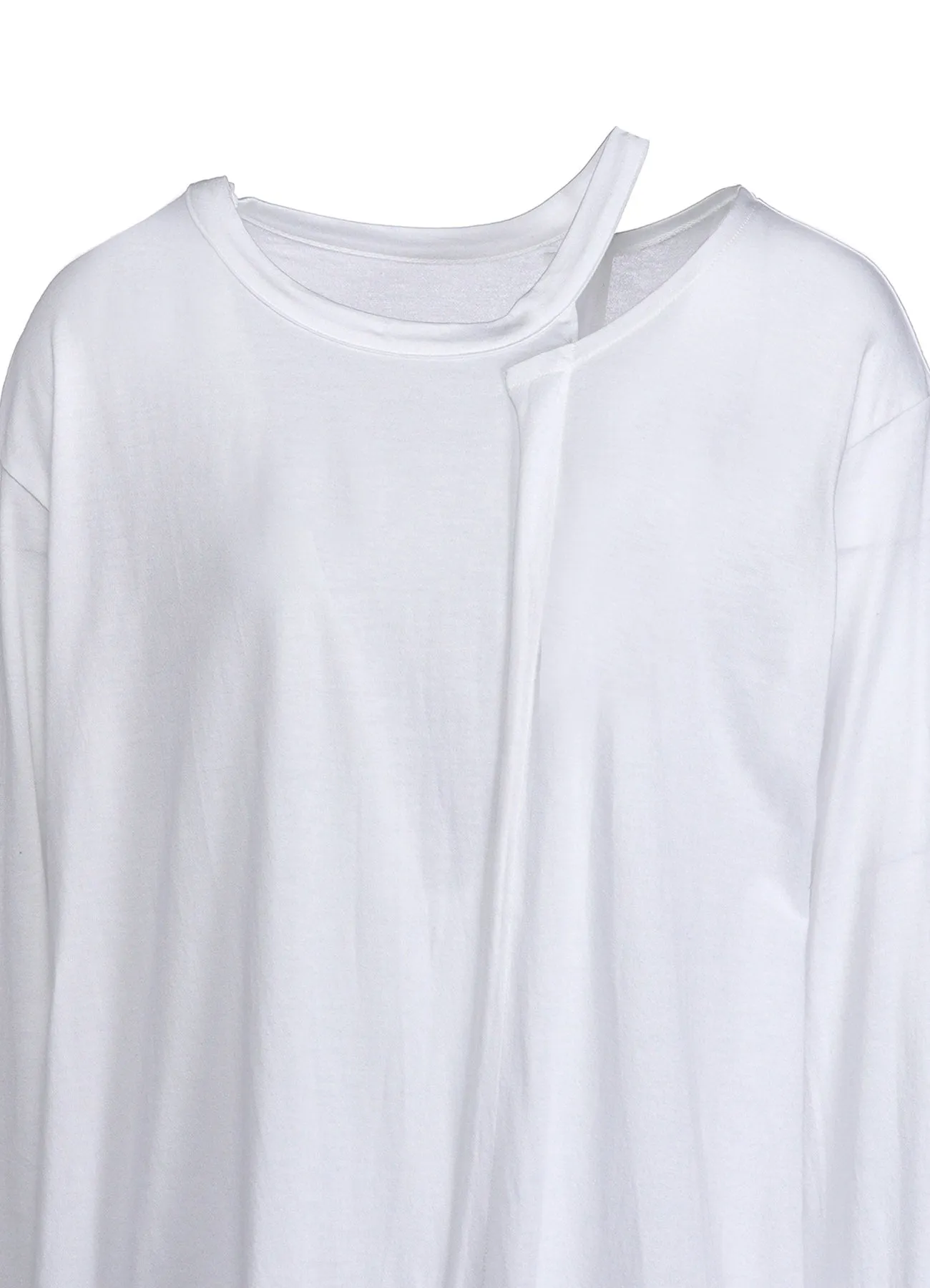 40/-SOFT JERSEY LEFT ASYMMETRIC LONG SLEEVE T sold by Yohji Yamamoto product image thumbnail 5