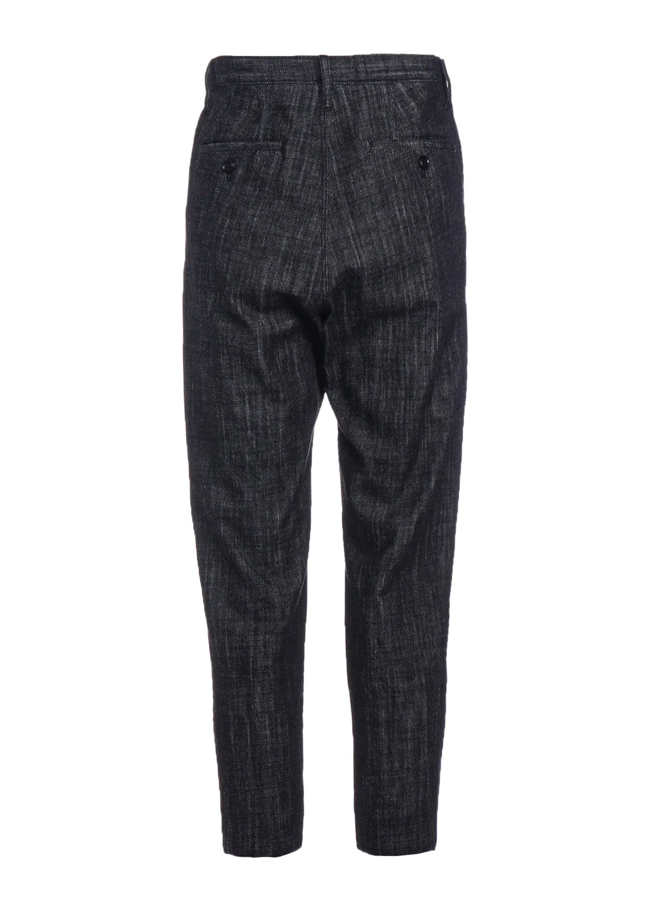 8OZ SOFT DENIM PIN TUCKED SLIM PANTS sold by Yohji Yamamoto product image thumbnail 3
