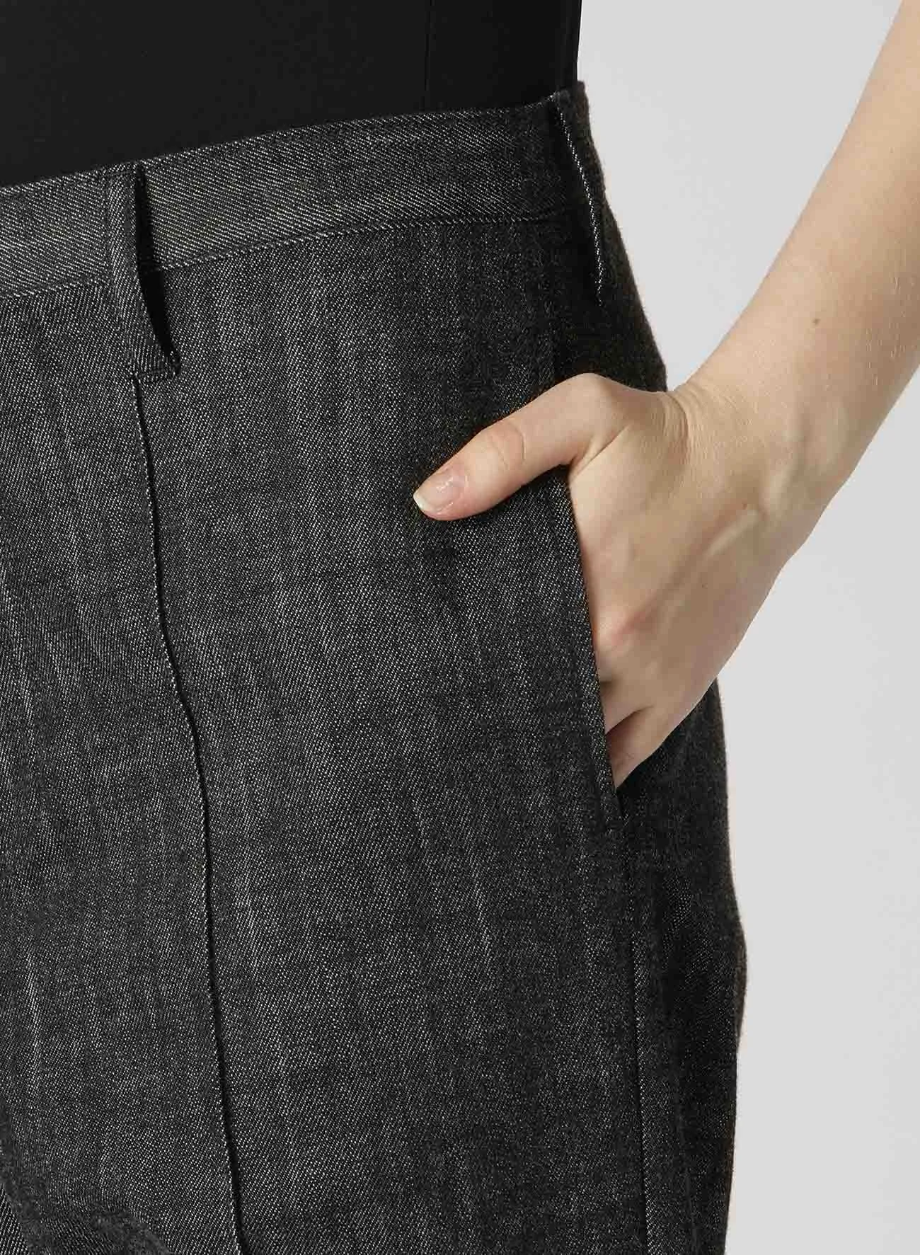 8OZ SOFT DENIM PIN TUCKED SLIM PANTS sold by Yohji Yamamoto product image thumbnail 5