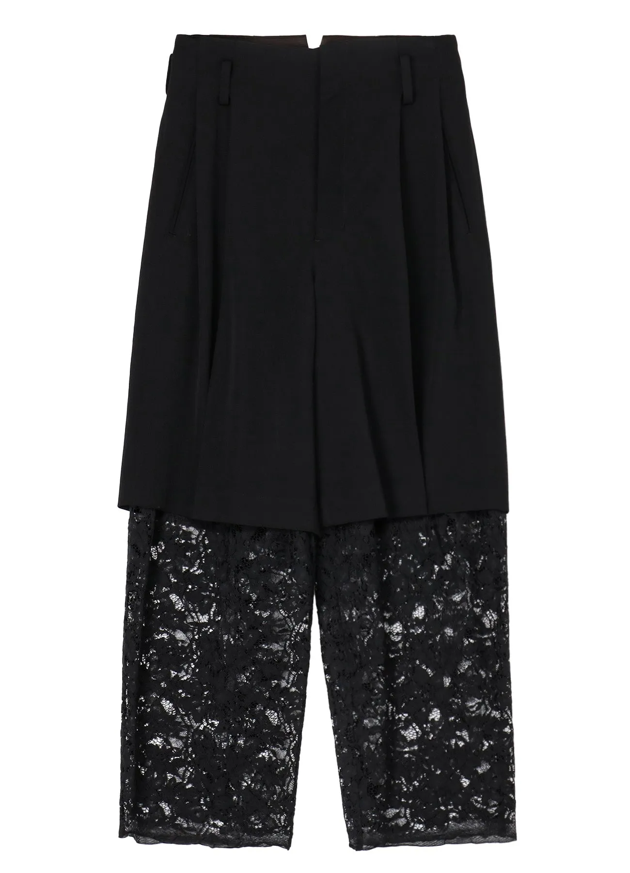 HIGH TWISTED WASHER WOOL GABARDINE DOUBLE LAYERED PANTS sold by Yohji Yamamoto product image thumbnail 2