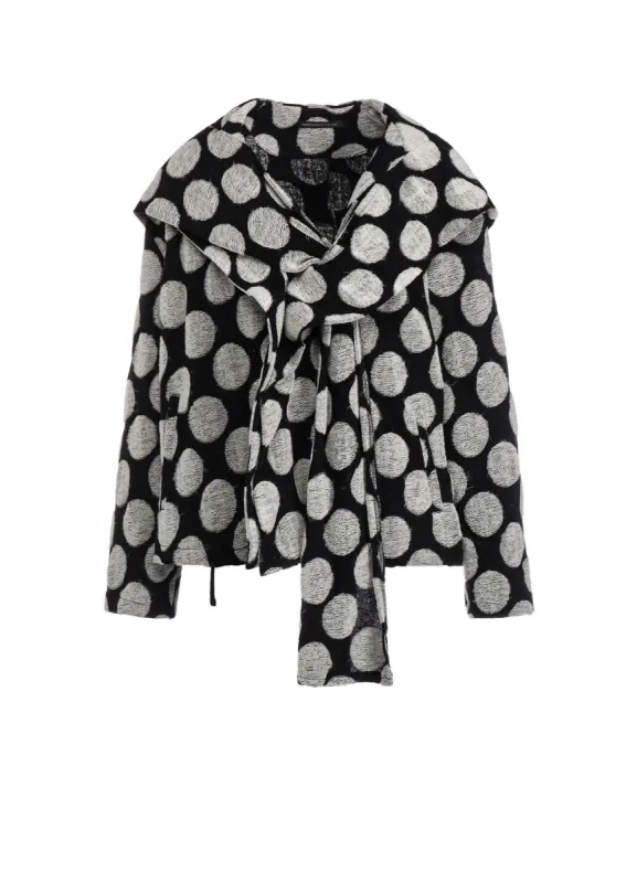 POLKA DOT PILE JQ HOODIE JACKET sold by Yohji Yamamoto