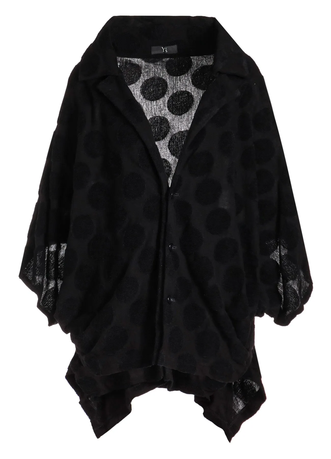 POLKA DOT PILE JQ CARDIGAN JACKET sold by Yohji Yamamoto product image thumbnail 2