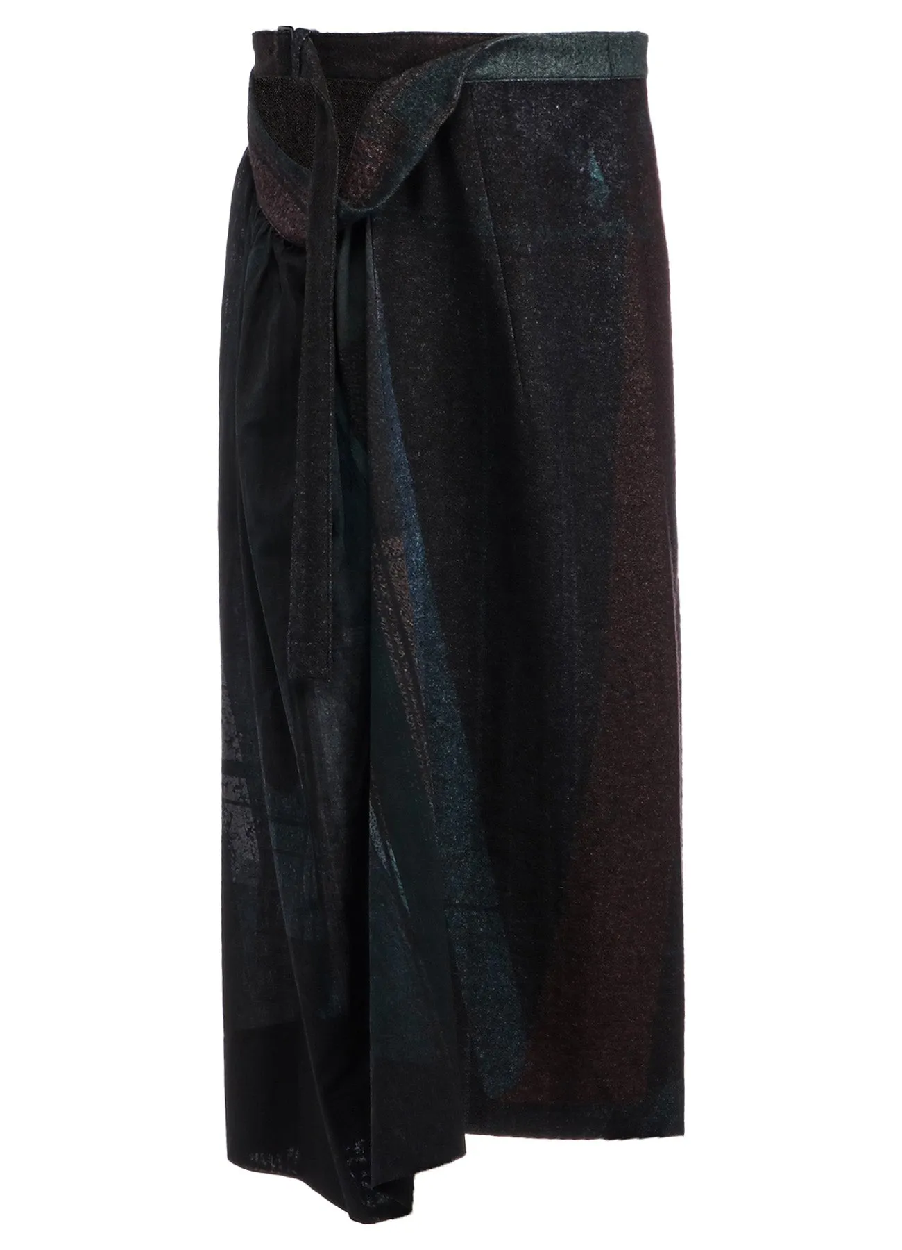 RAISED C/W TWILL PEALED CHECK PT RIGHT CLOTH SKIRT sold by Yohji Yamamoto product image thumbnail 2