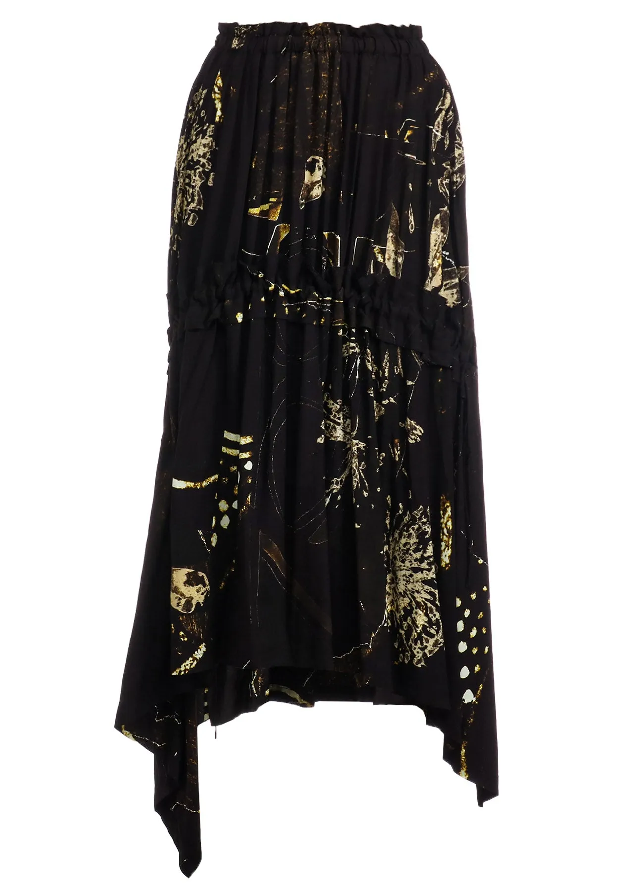 RY/LAWN AFRICAN FLOWER PT SHIRRING SKIRT sold by Yohji Yamamoto product image thumbnail 2
