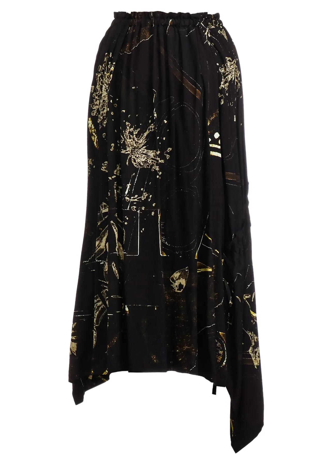 RY/LAWN AFRICAN FLOWER PT SHIRRING SKIRT sold by Yohji Yamamoto product image thumbnail 3