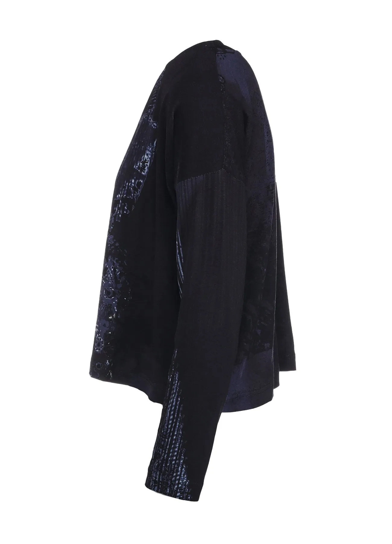 40/-RY JERSEY LACE DESIGN P ROUND NECK SHORT T sold by Yohji Yamamoto product image thumbnail 3