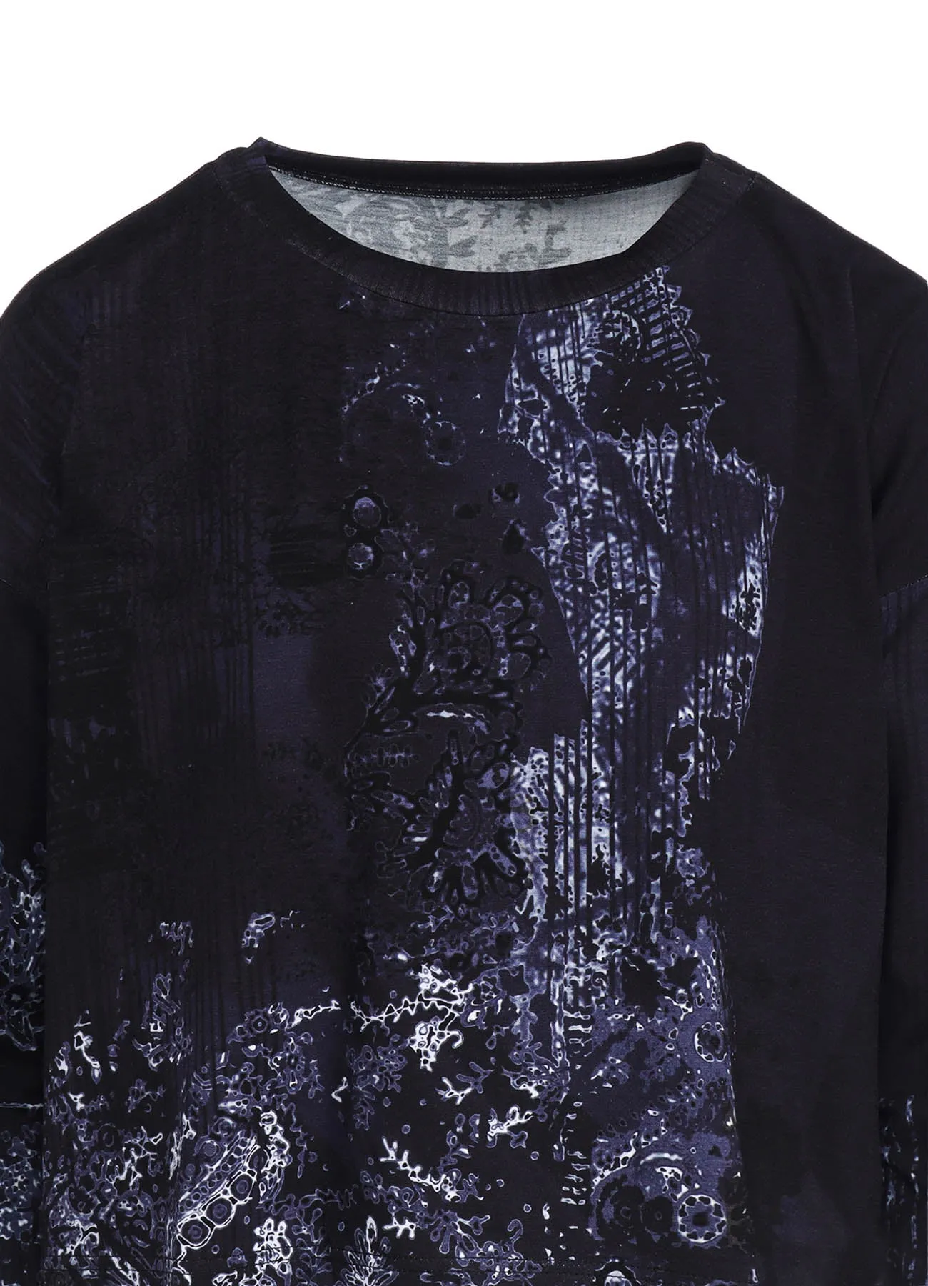 40/-RY JERSEY LACE DESIGN P ROUND NECK SHORT T sold by Yohji Yamamoto product image thumbnail 5