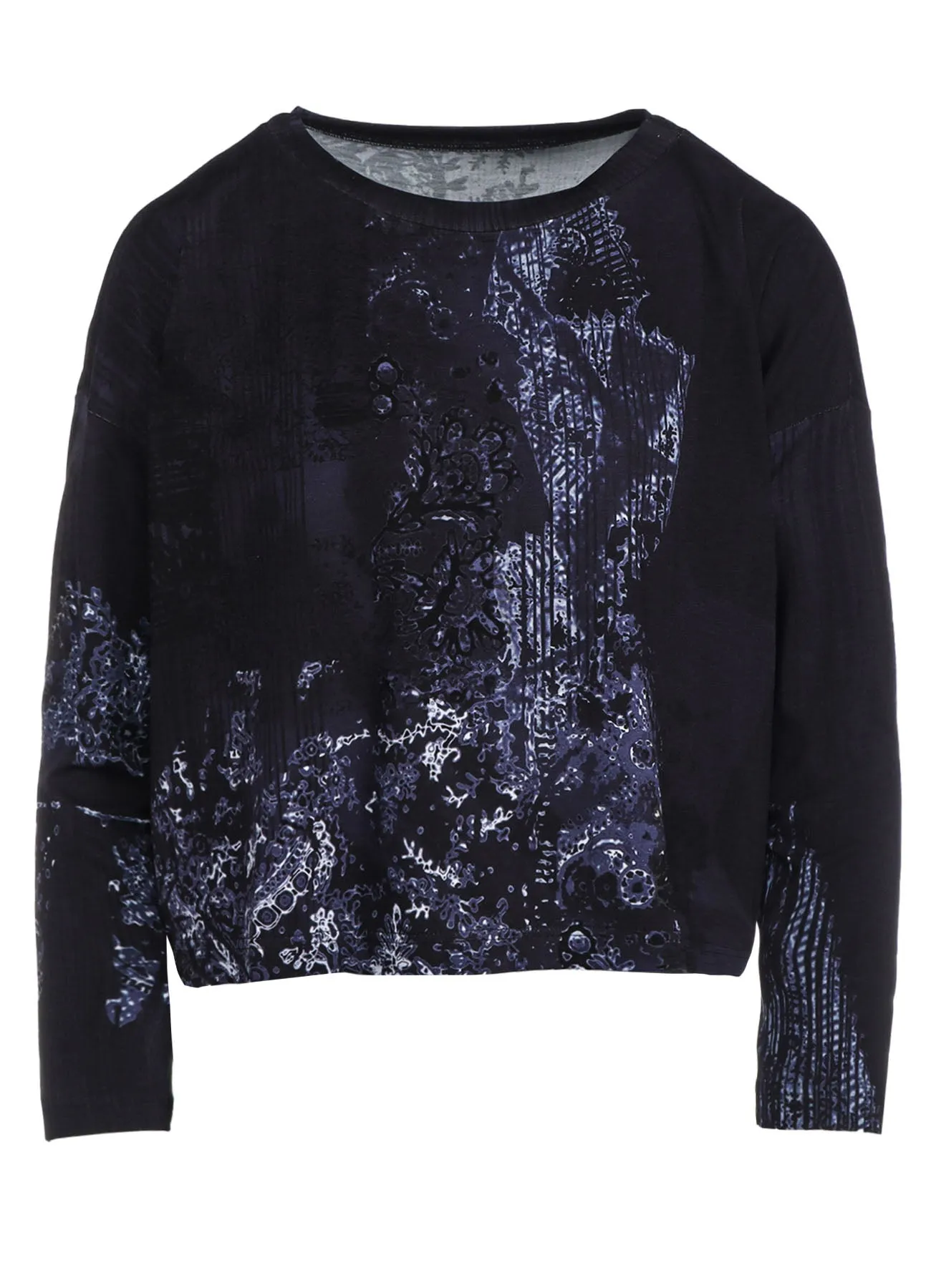 40/-RY JERSEY LACE DESIGN P ROUND NECK SHORT T sold by Yohji Yamamoto product image thumbnail 2