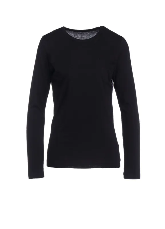 40/-SOFT JERSEY ROUND NECK LONG SLEEVE T sold by Yohji Yamamoto