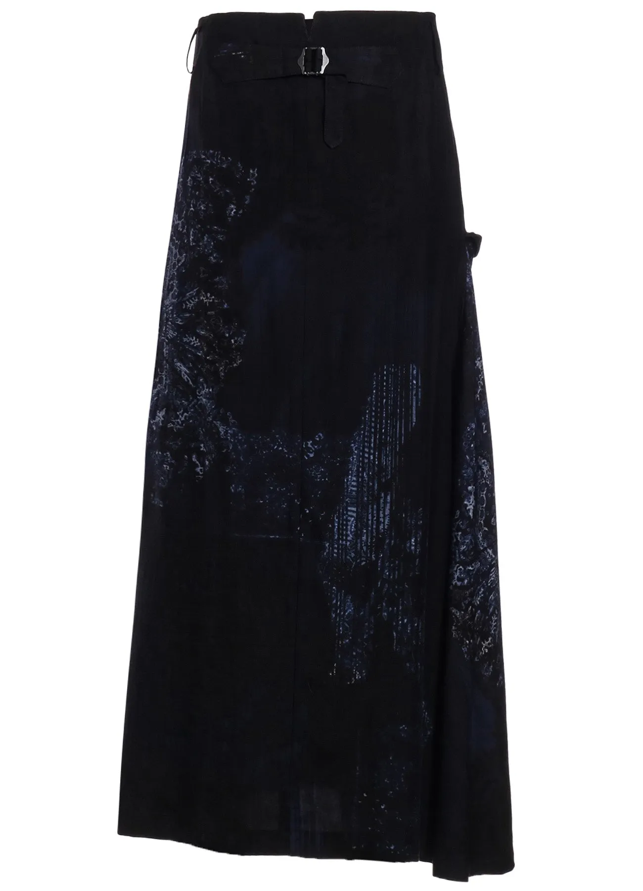 CU/ TWILL LACE DESIGN PT RIGHT FLARE SKIRT sold by Yohji Yamamoto product image thumbnail 3