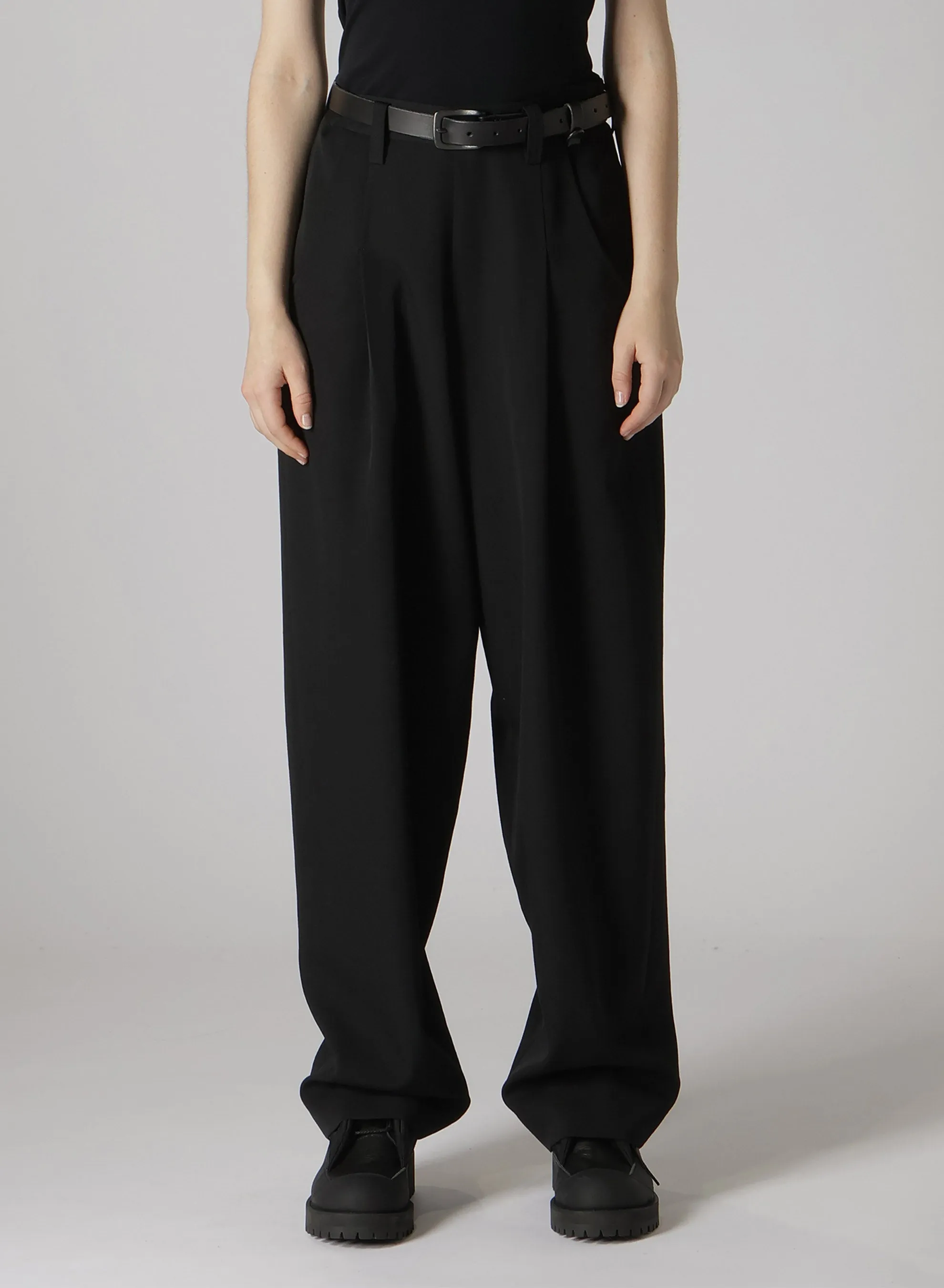 WOOL GABARDINE SIDE OPEN PANTS sold by Yohji Yamamoto product image thumbnail 4