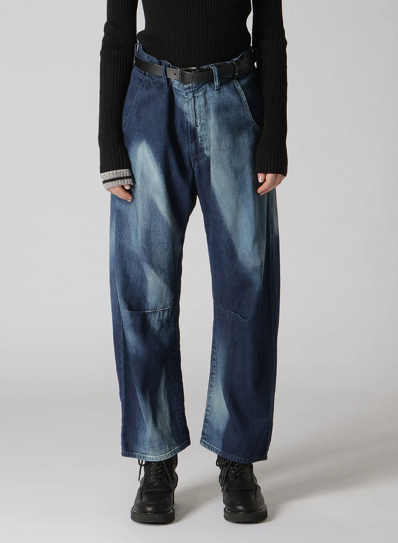 C/ SPOTTED DENIM GUSSET WIDE PANTS sold by Yohji Yamamoto product image thumbnail 4