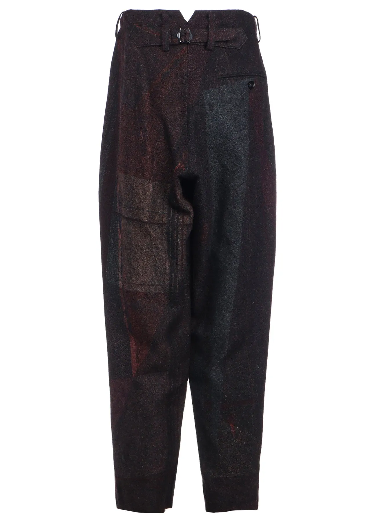 RAISED C/W TWILL PEALED CHECK PT DOUBLE TUCK WIDE PANTS sold by Yohji Yamamoto product image thumbnail 3