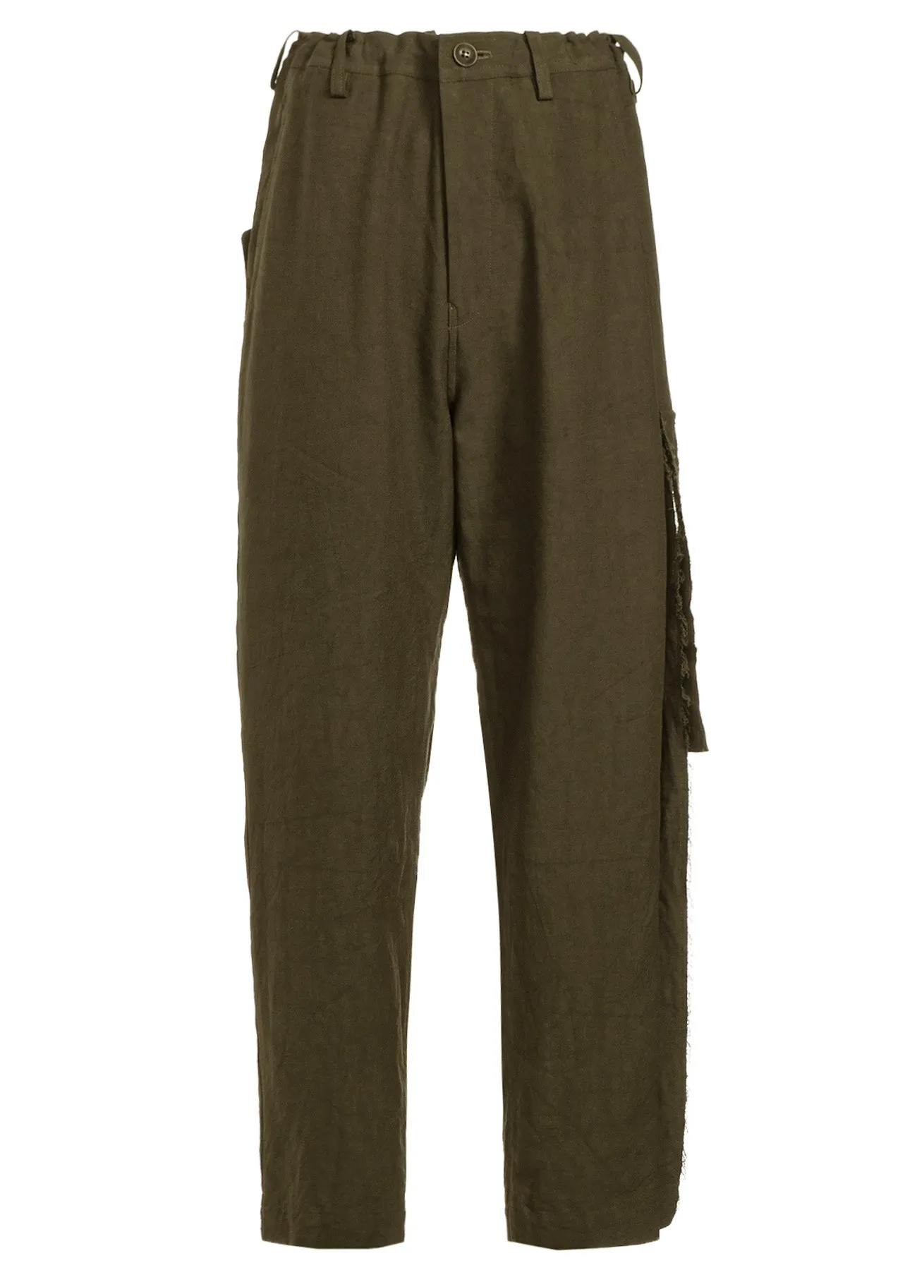 TWILL GARMENT WASH LEFT SIDE LINED PANTS sold by Yohji Yamamoto product image thumbnail 2