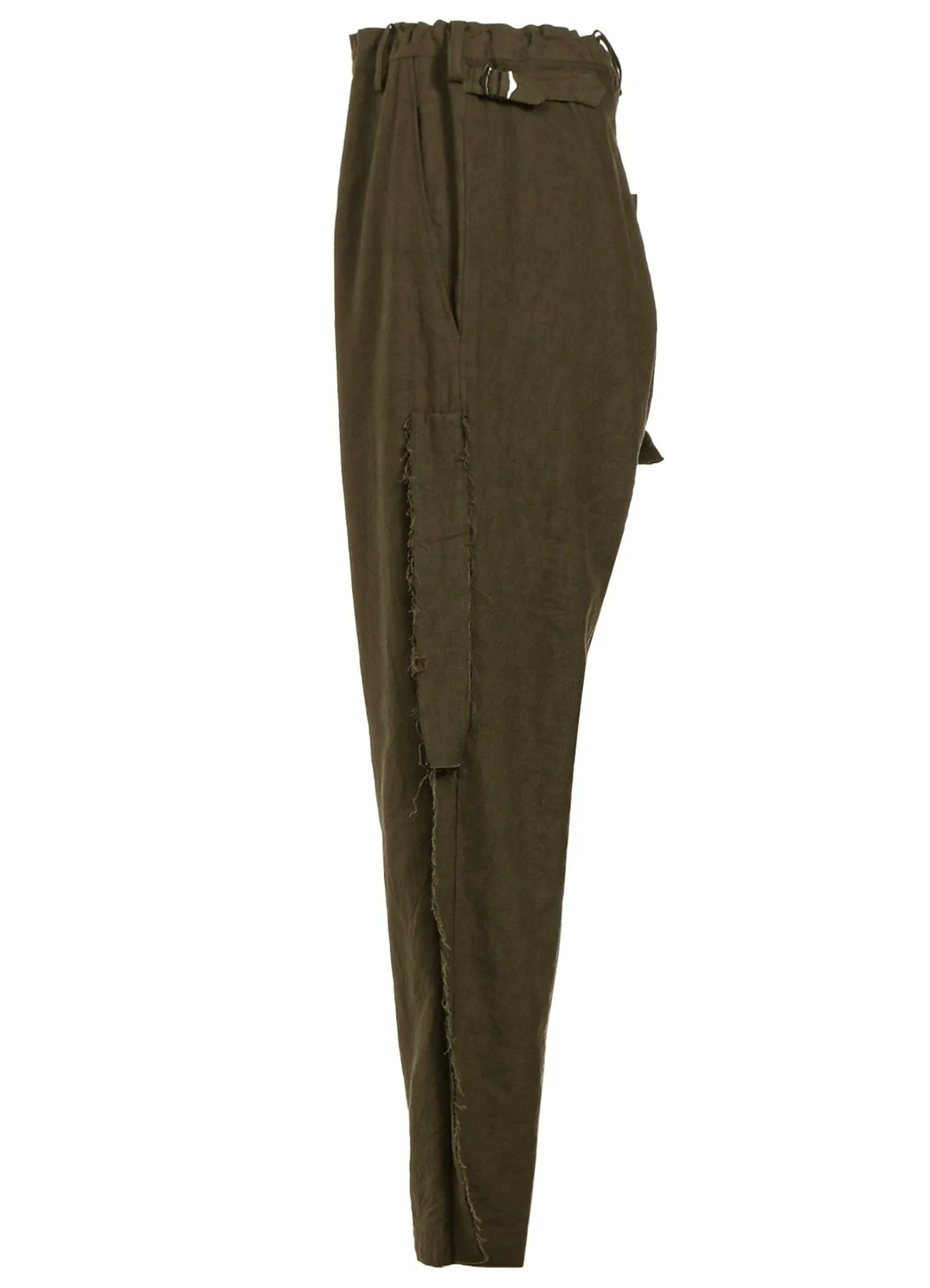 TWILL GARMENT WASH LEFT SIDE LINED PANTS sold by Yohji Yamamoto product image thumbnail 3