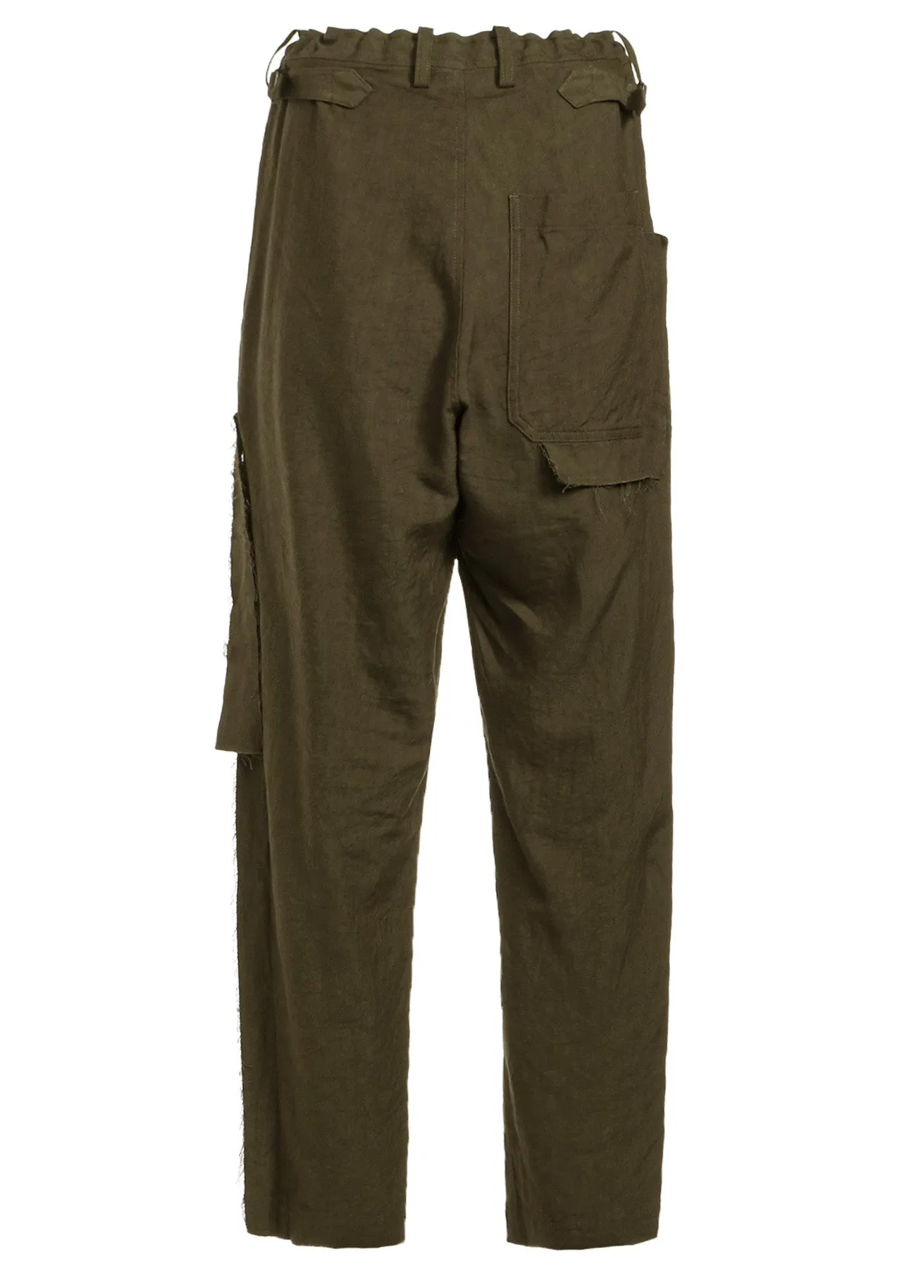 TWILL GARMENT WASH LEFT SIDE LINED PANTS sold by Yohji Yamamoto product image thumbnail 4