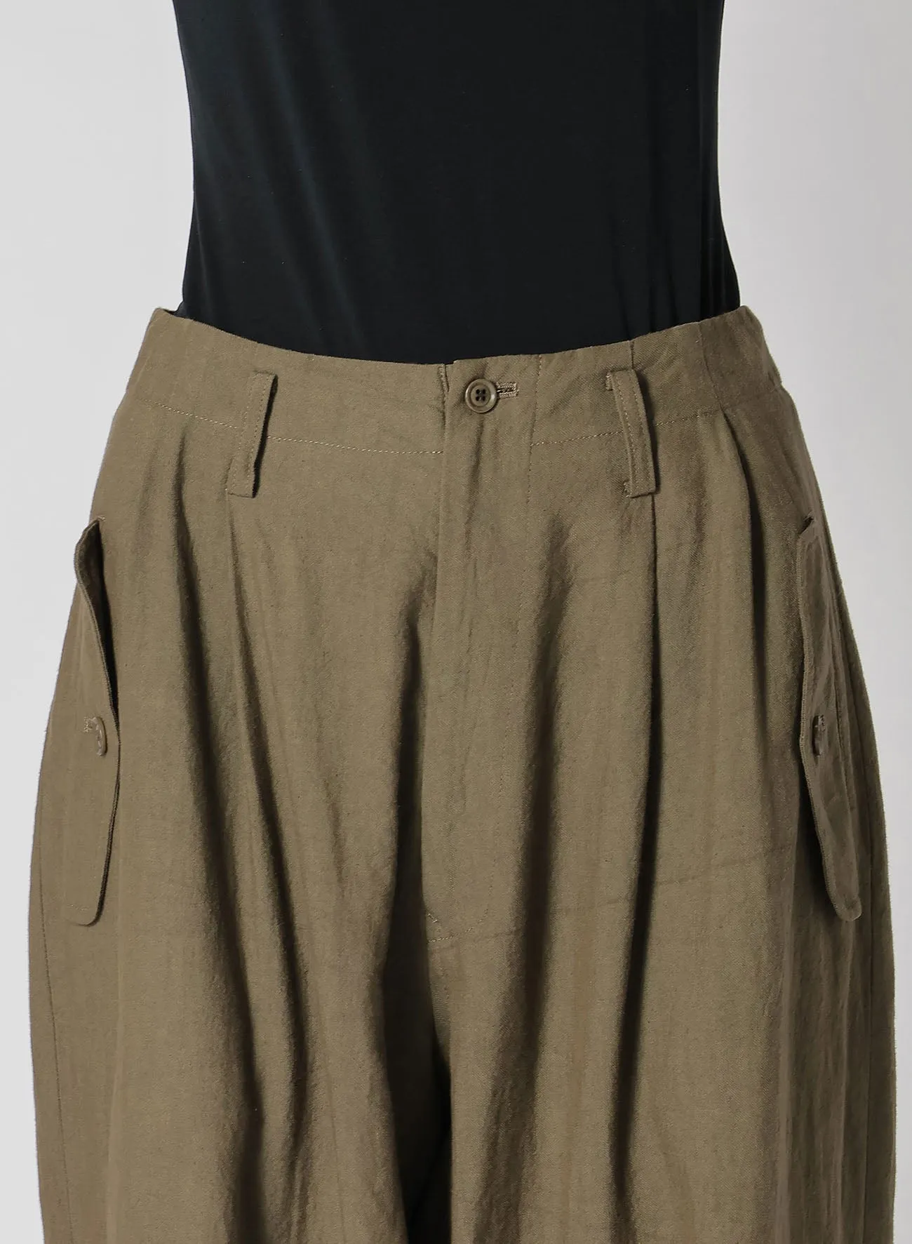 TWILL GARMENT WASH RIB SLEEVE PANTS sold by Yohji Yamamoto product image thumbnail 5