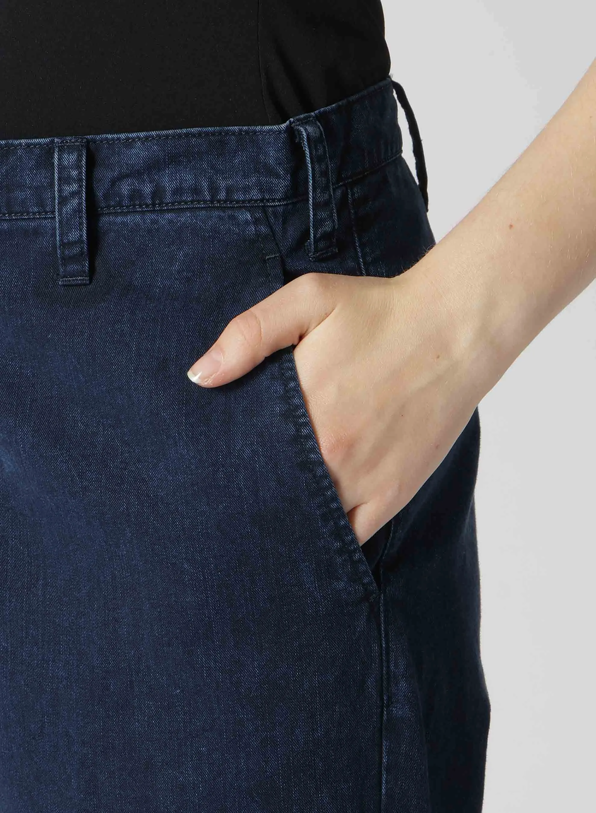 8OZ CE/C/ DENIM CUFFED SLIM HEM PANTS sold by Yohji Yamamoto product image thumbnail 5