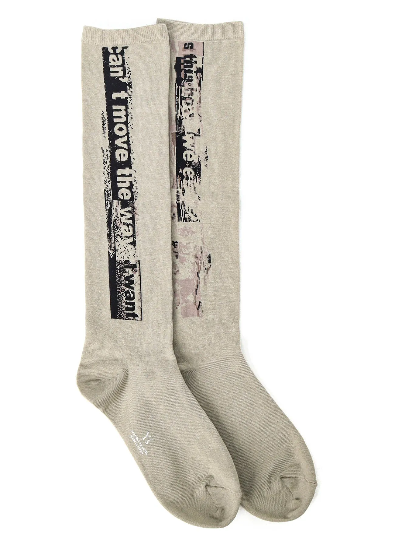 MESSAGE DESIGN JQ HIGH SOCKS sold by Yohji Yamamoto product image thumbnail 2