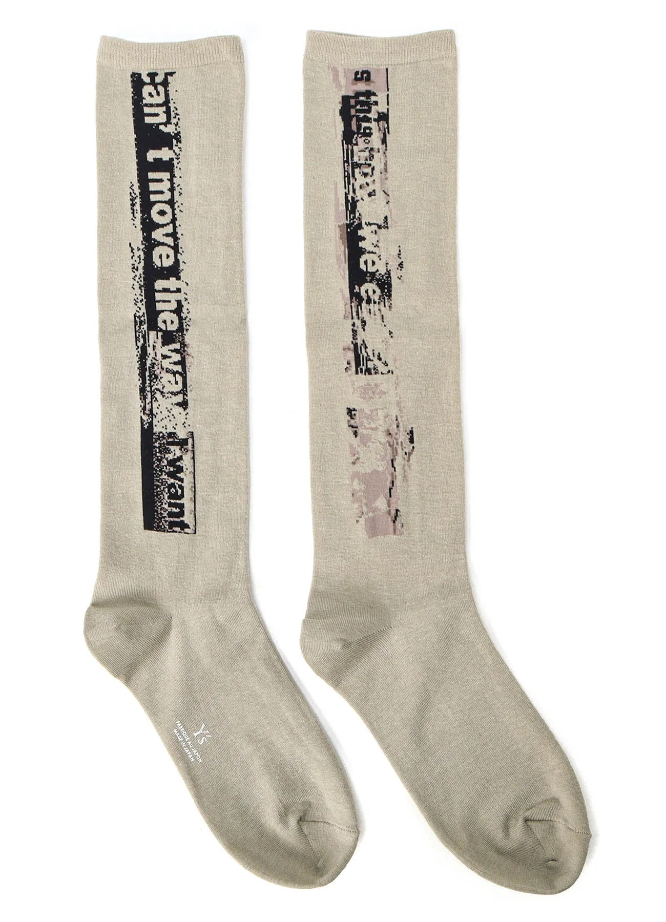 MESSAGE DESIGN JQ HIGH SOCKS sold by Yohji Yamamoto product image thumbnail 3