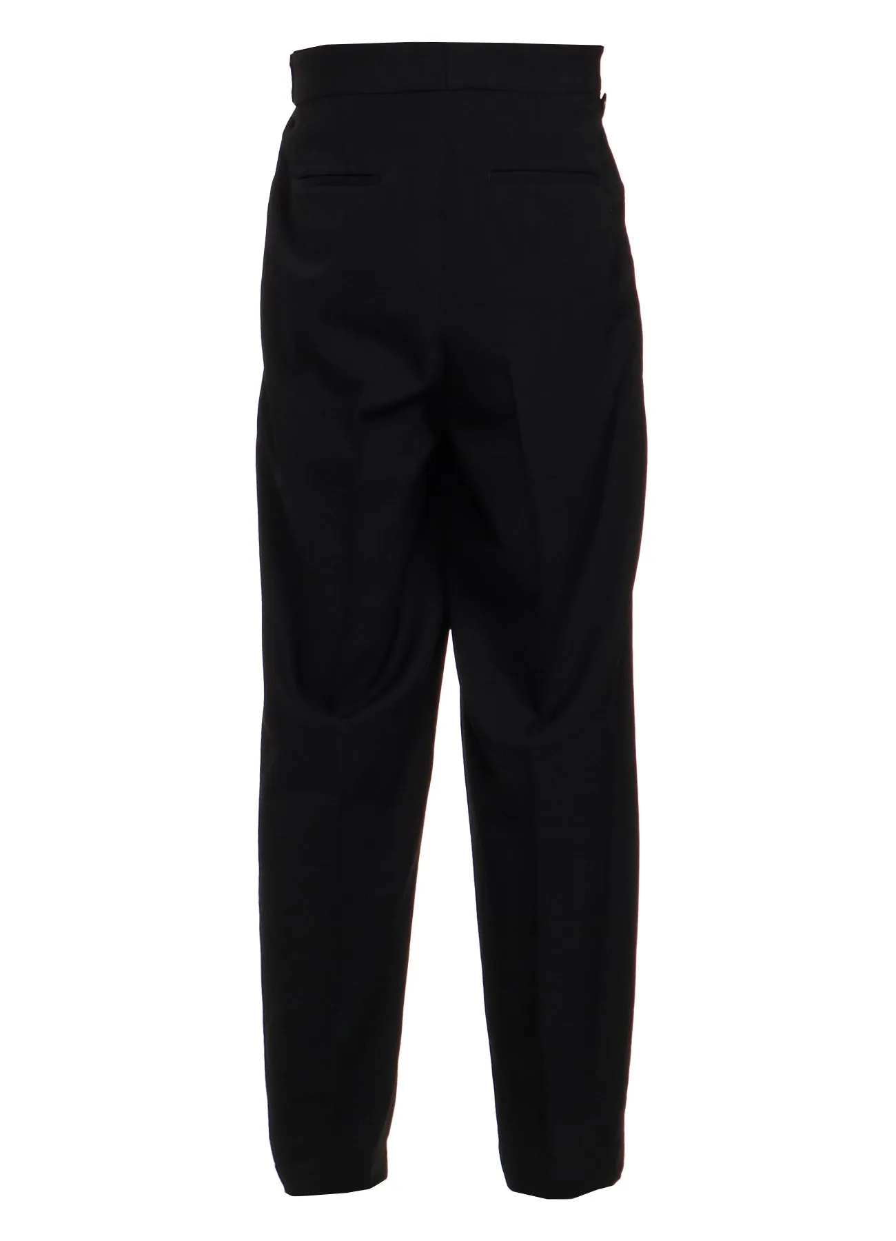 HIGH TWISTED WASHER WOOL GABARDINE FRONT TUCK PANTS sold by Yohji Yamamoto product image thumbnail 3