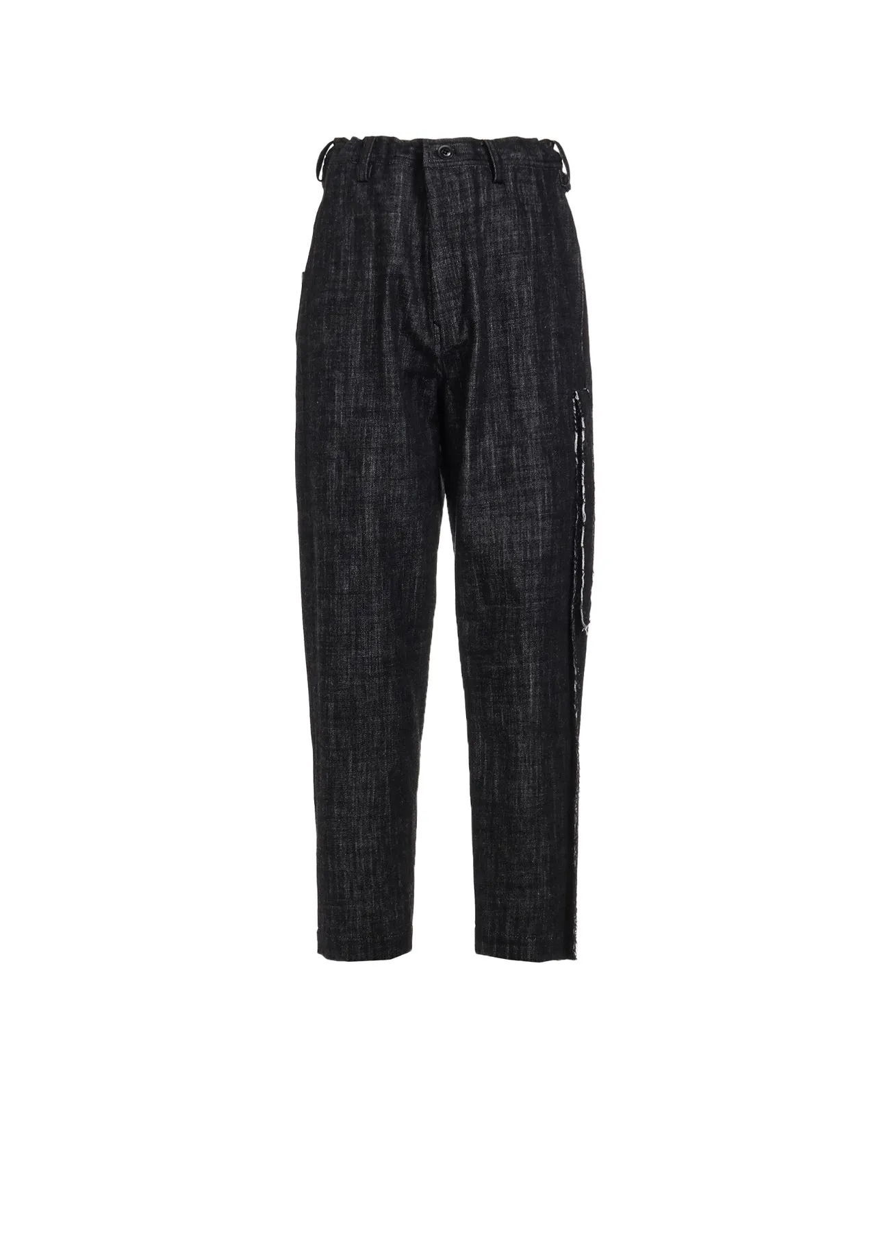 8OZ SOFT DENIM LEFT SIDE LINED PANTS sold by Yohji Yamamoto