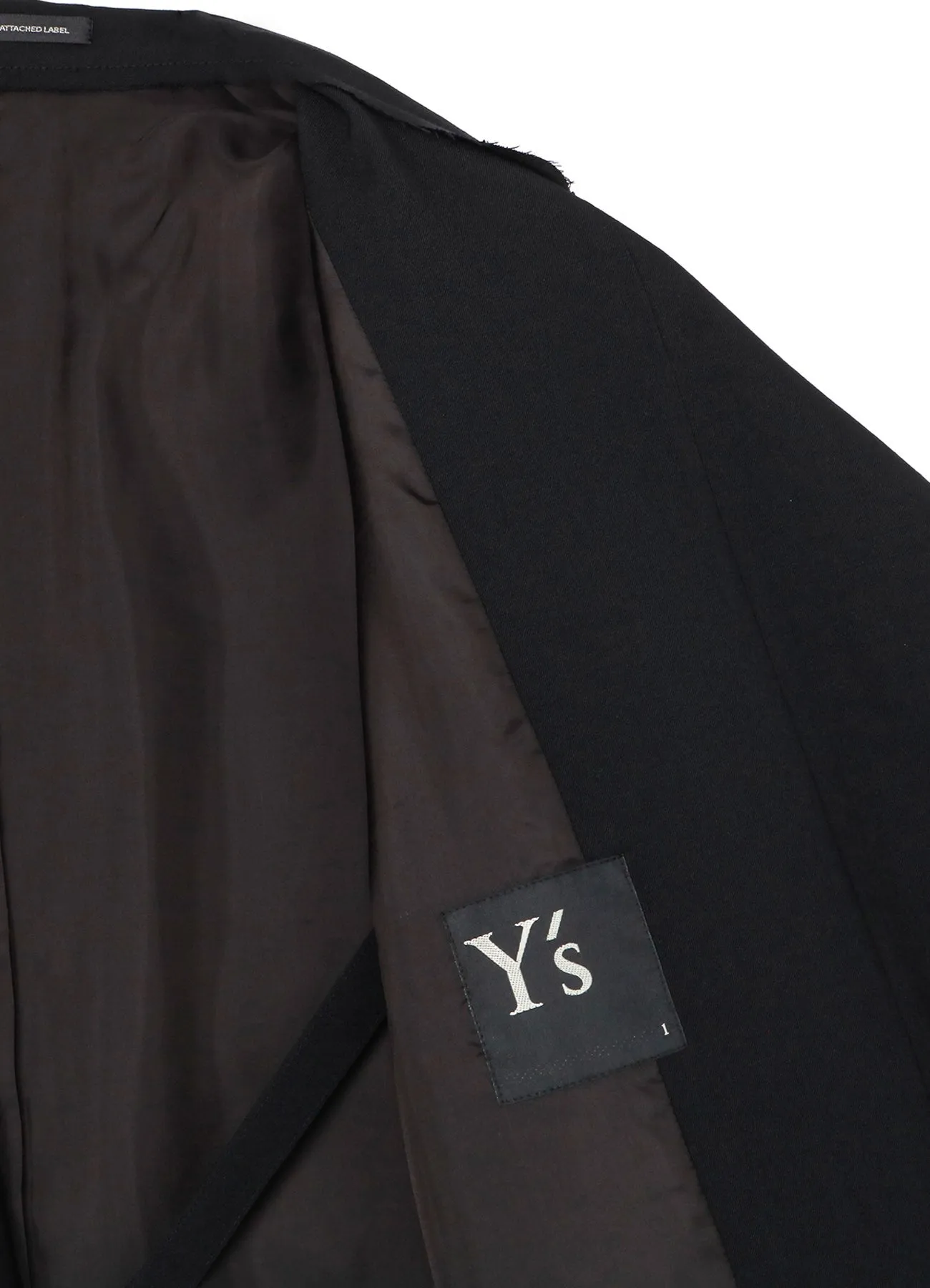WOOL GABARDINE LEFT FACING JACKET sold by Yohji Yamamoto product image thumbnail 4