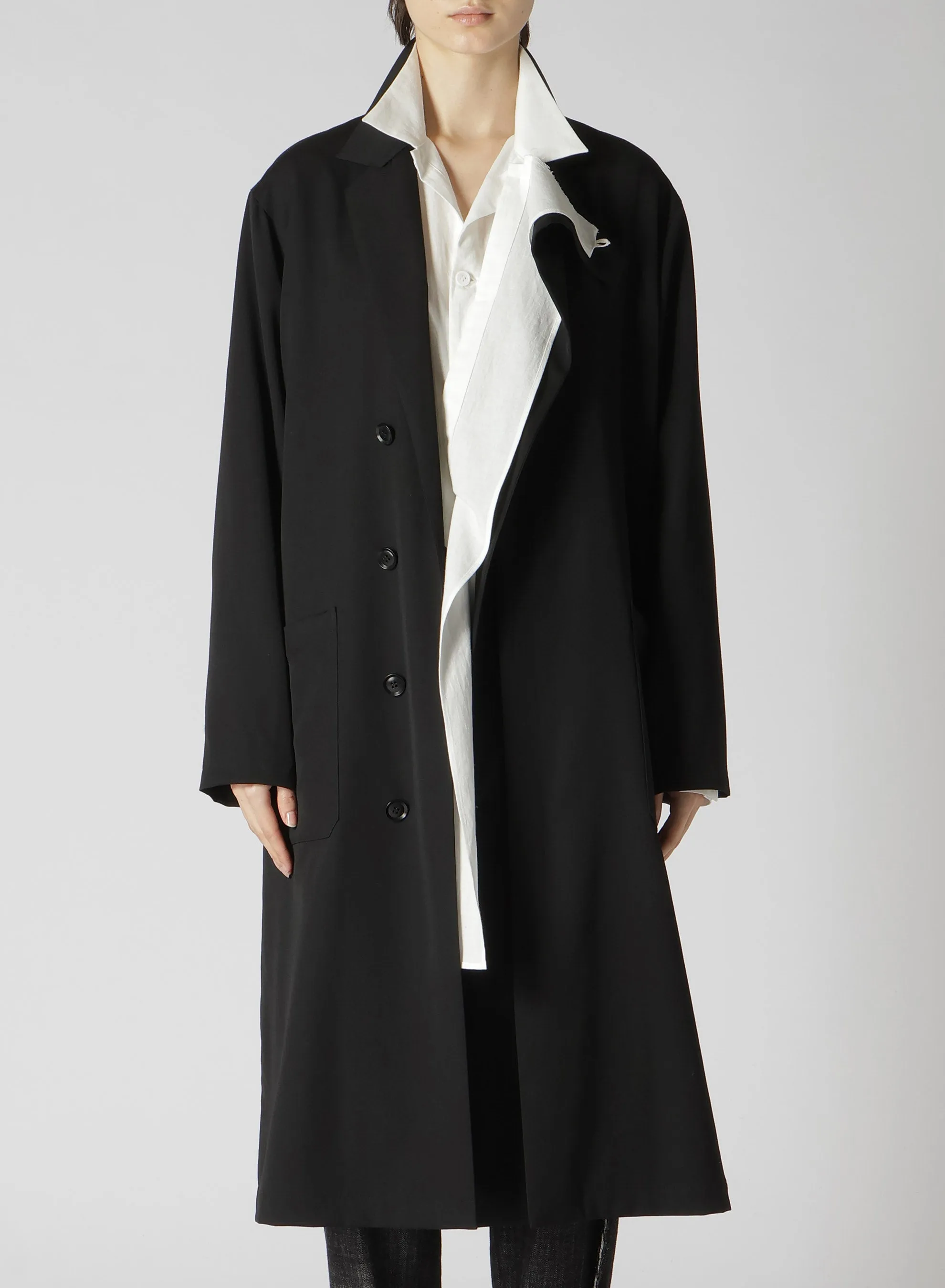 WOOL GABARDINE LEFT FACING JACKET sold by Yohji Yamamoto product image thumbnail 5