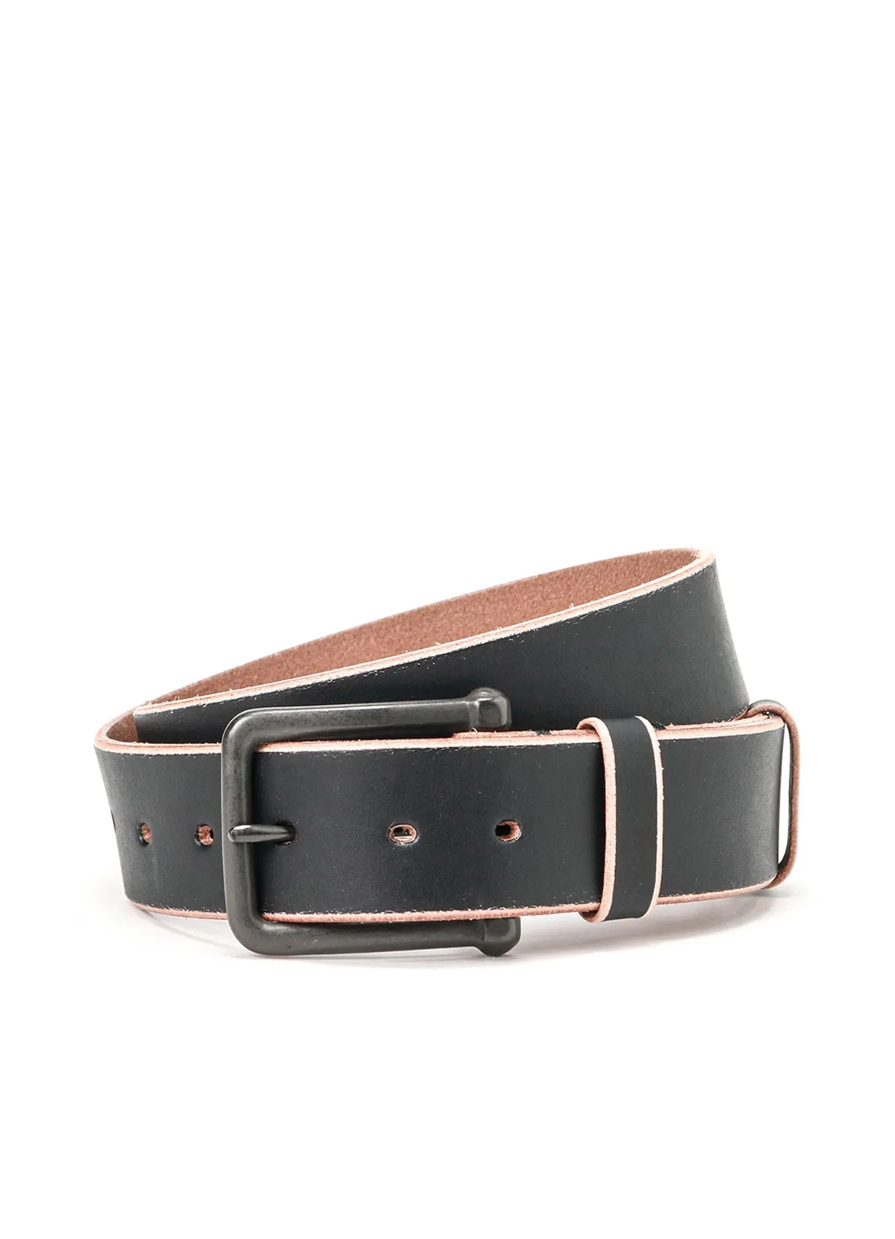 TAN LEATHER 40MM BELT sold by Yohji Yamamoto