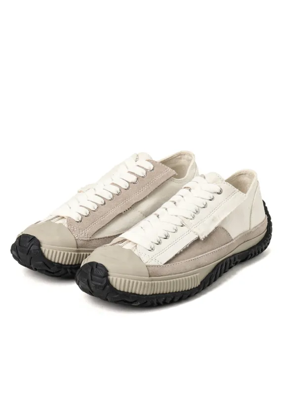 CANVAS/SMOOTH LEATHER/VELOR LOW CUT SNEAKER sold by Yohji Yamamoto