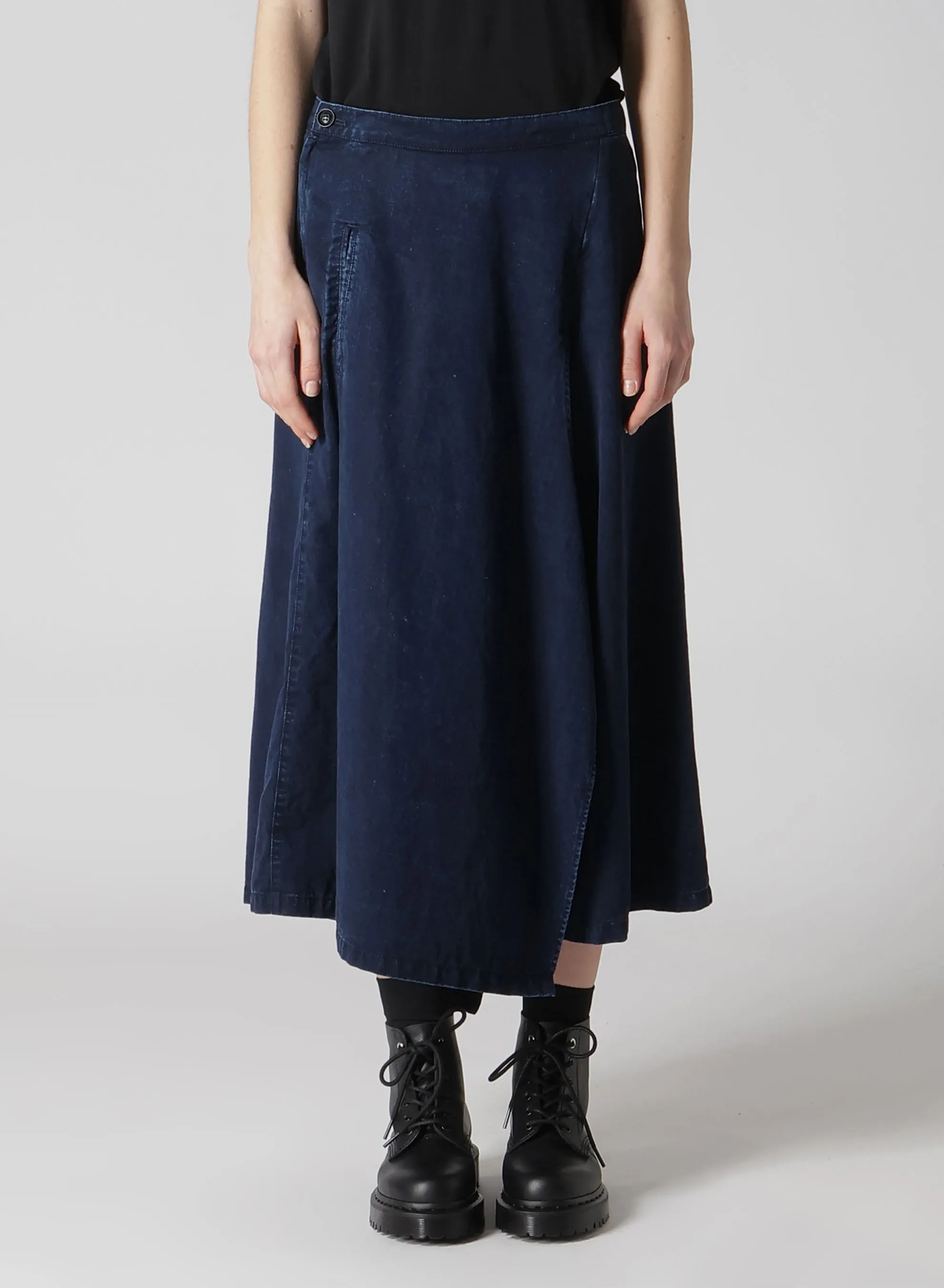 8OZ CE/C/ DENIM RIGHT SKIRT PANTS sold by Yohji Yamamoto product image thumbnail 5